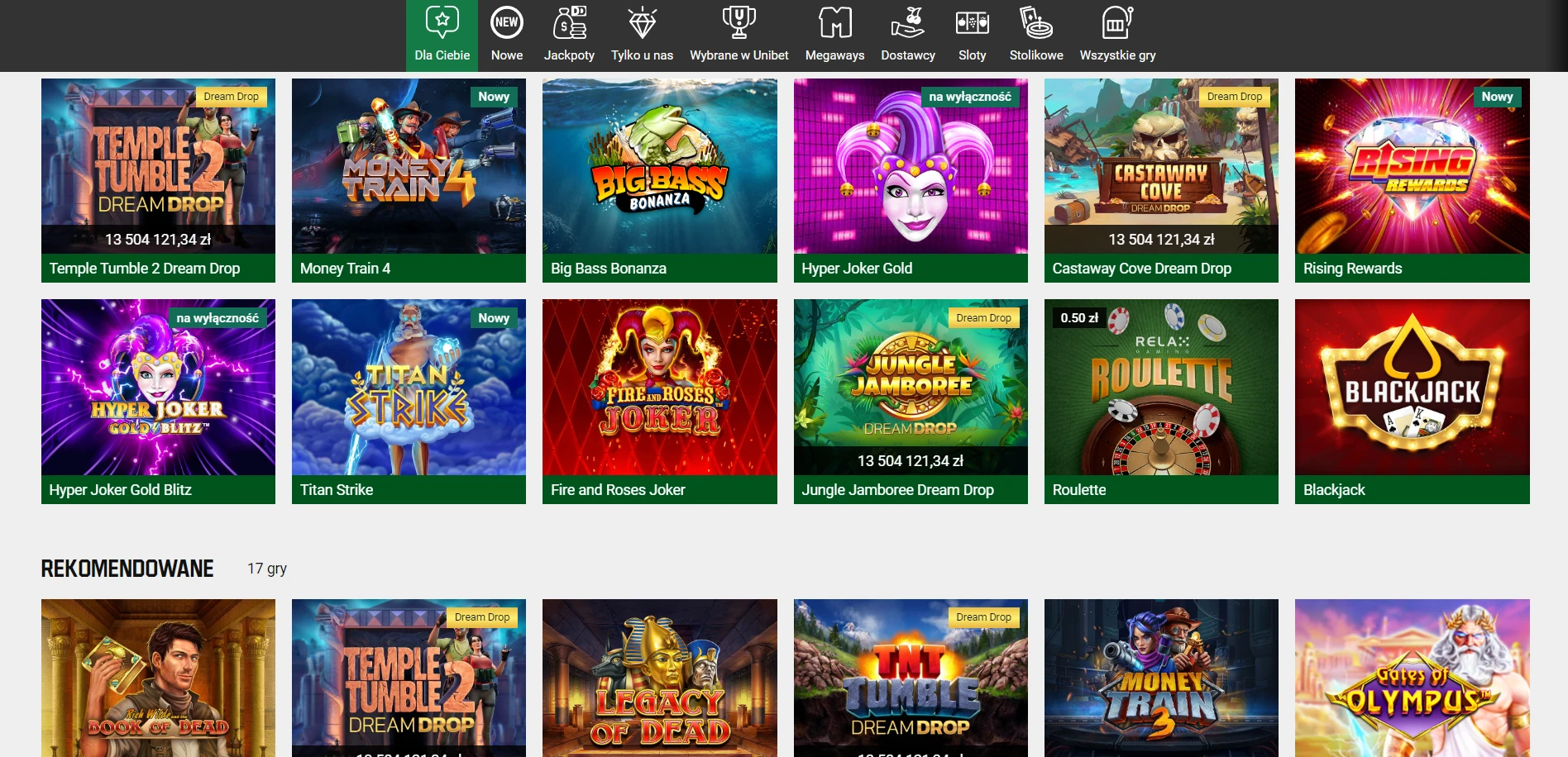 Unibet Casino Screenshot