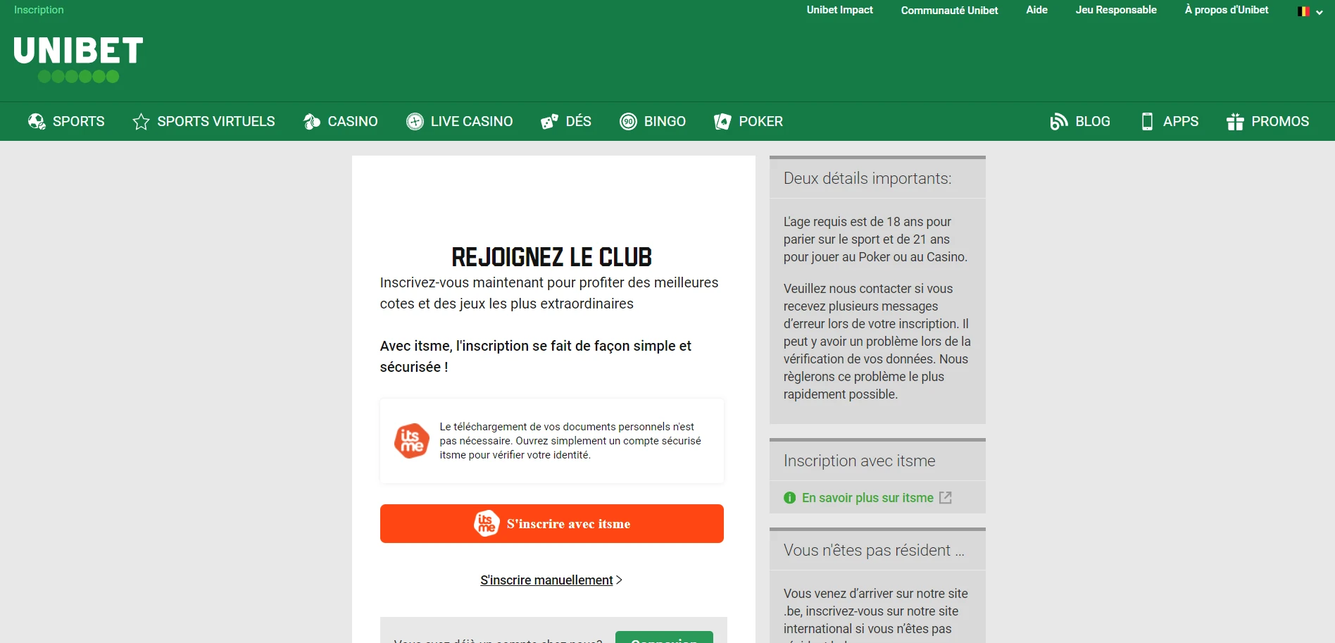 Unibet Casino Screenshot