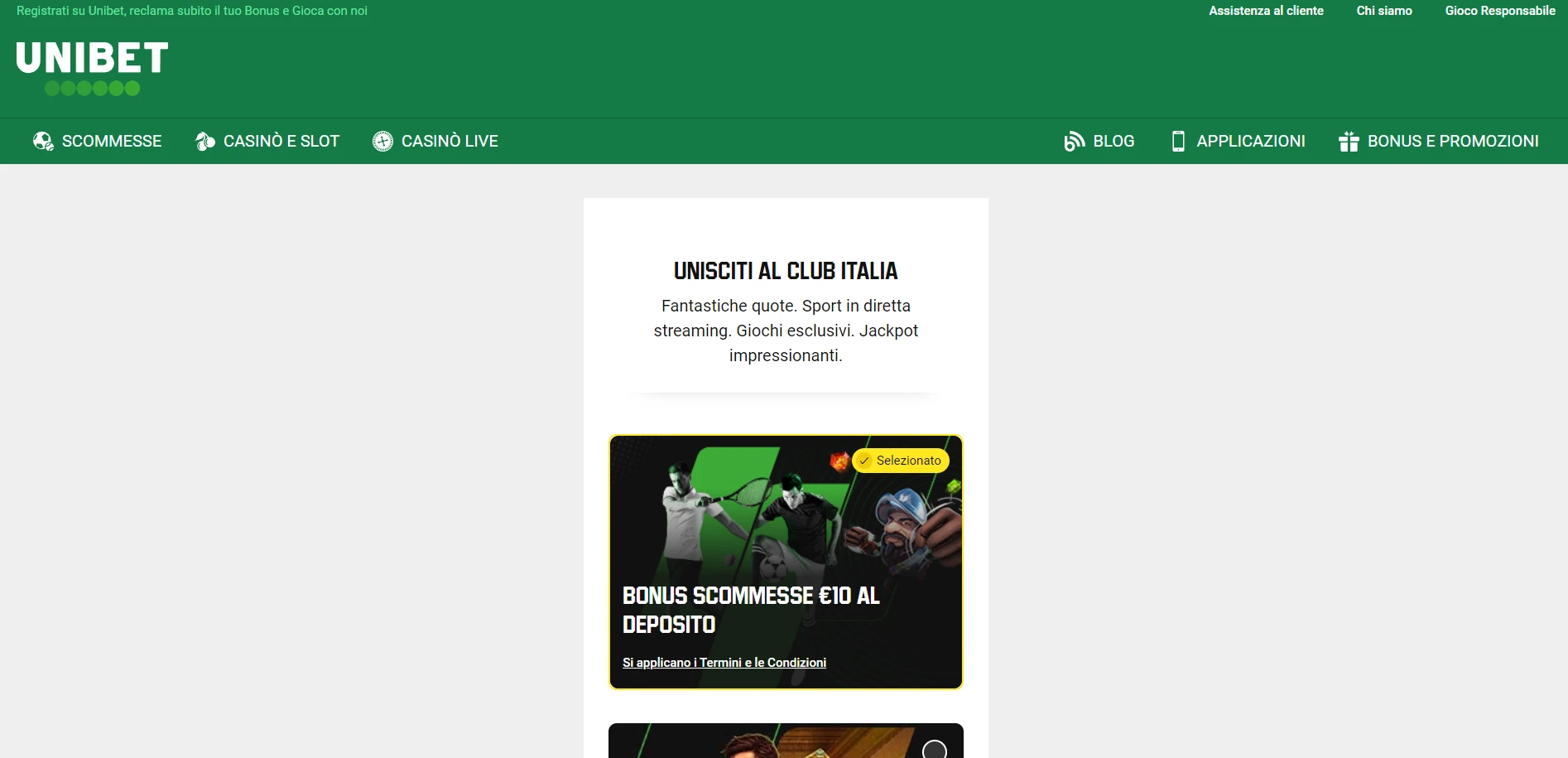 Unibet Casino Screenshot