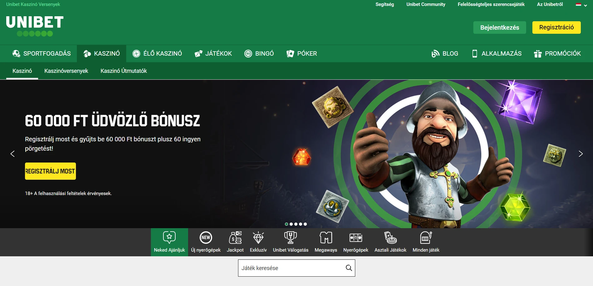 Unibet Casino Screenshot