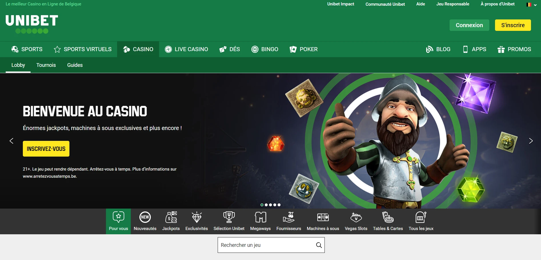 Unibet Casino Screenshot
