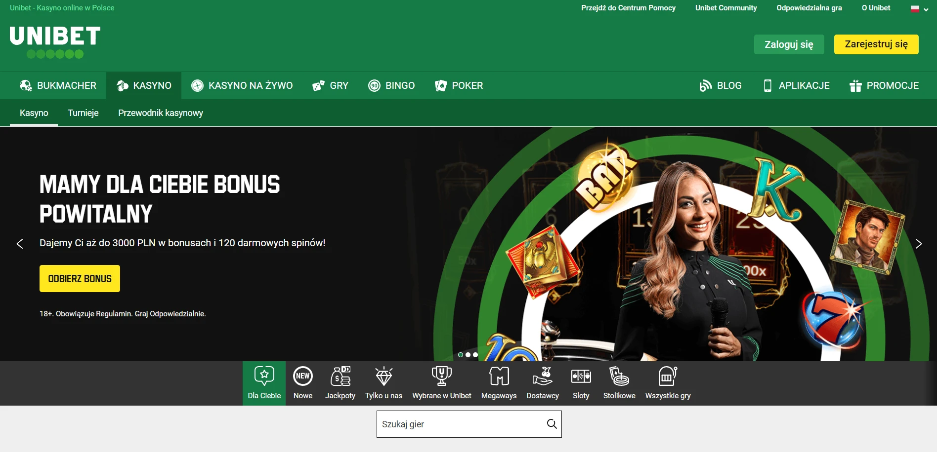 Unibet Casino Screenshot