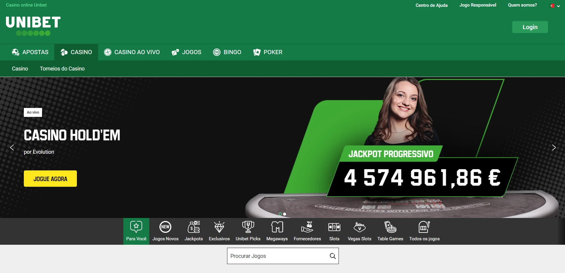 Unibet Casino Screenshot