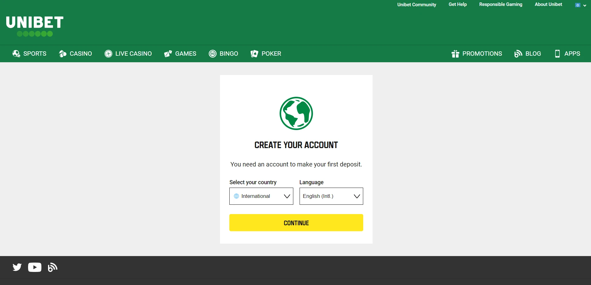 Unibet Casino Screenshot