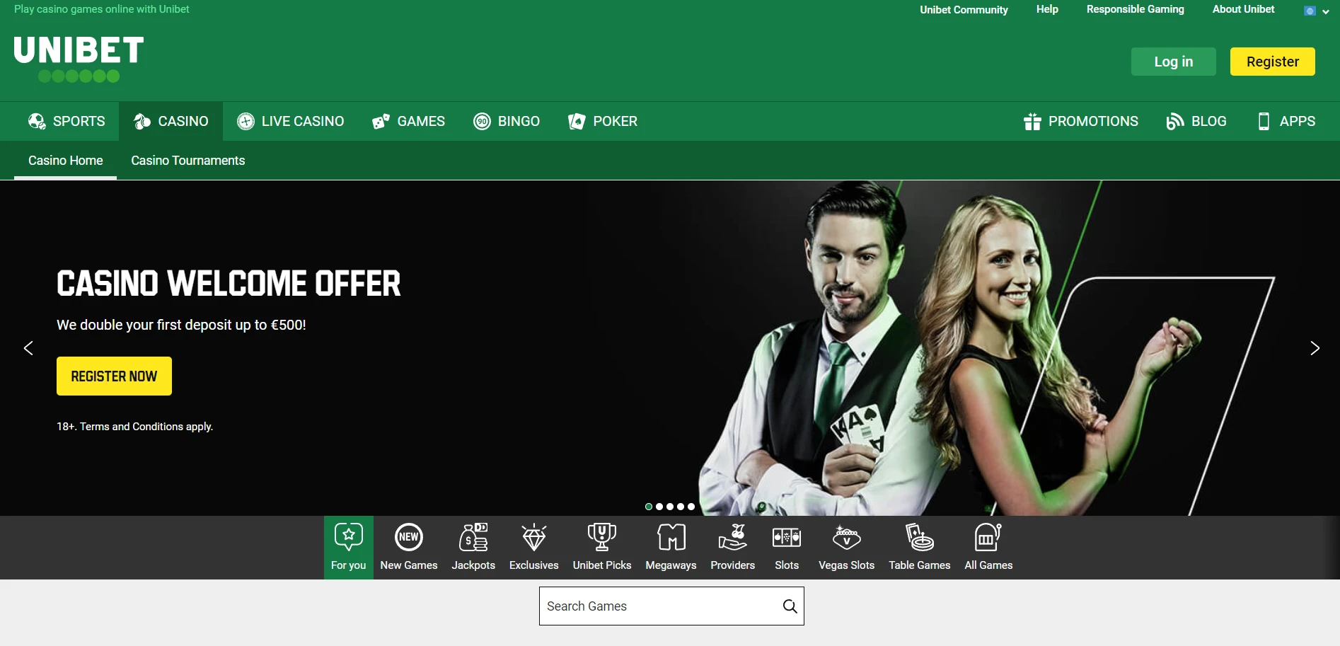 Unibet Casino Screenshot