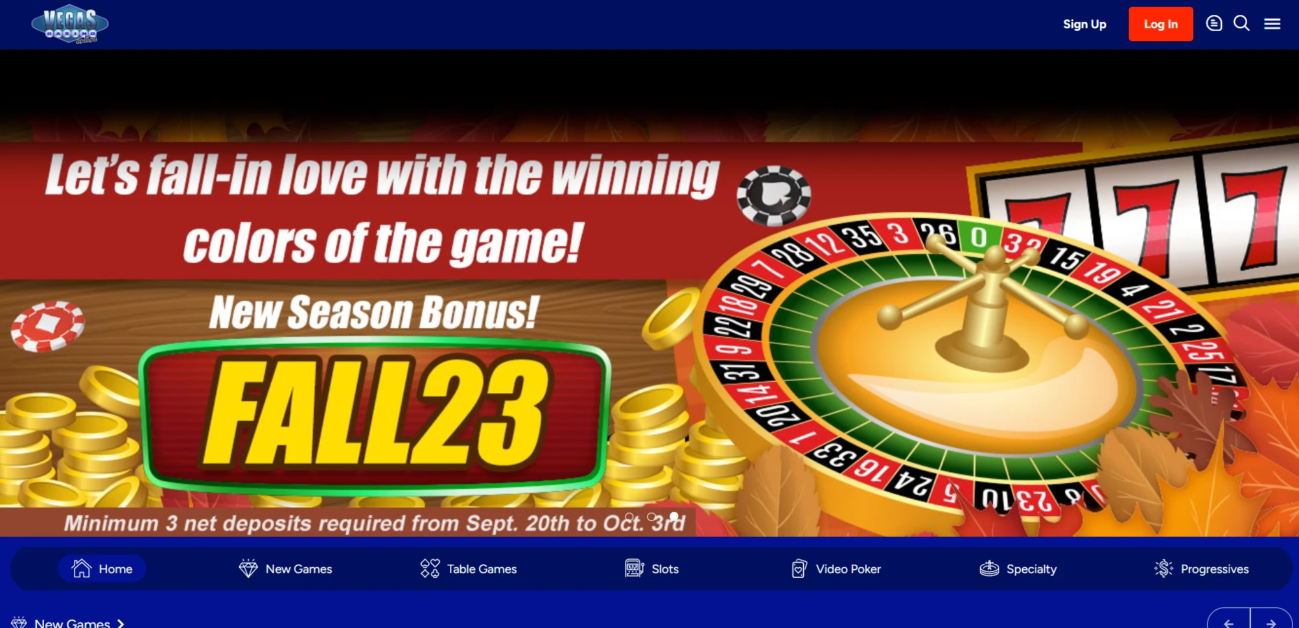 Vegas Casino Online Screenshot