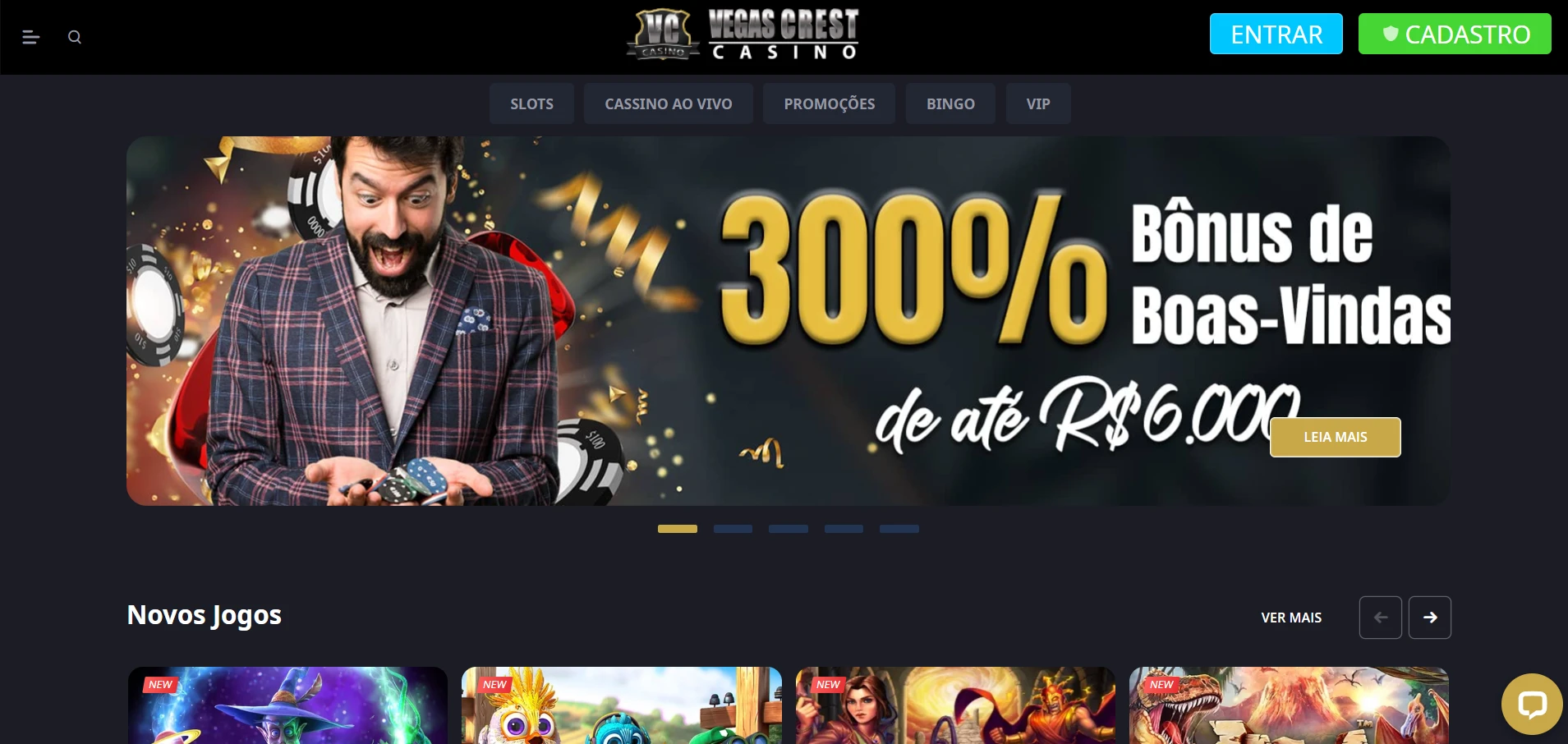 Vegas Crest Casino Screenshot