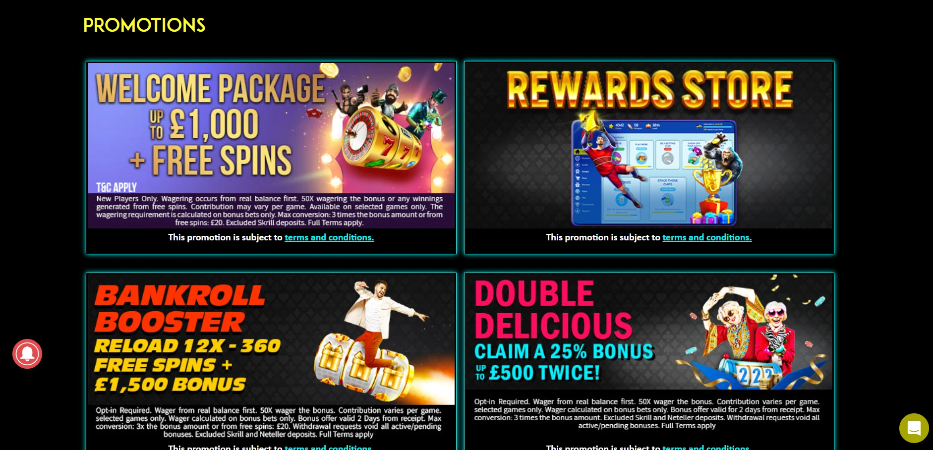 Vegas Mobile Casino Screenshot
