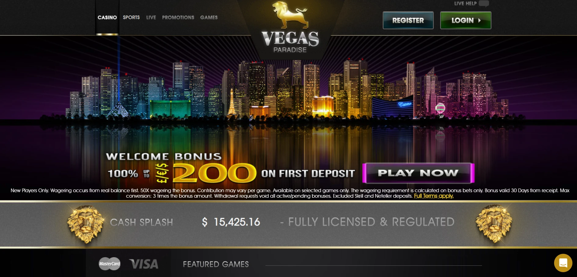 Vegas Paradise Casino Screenshot