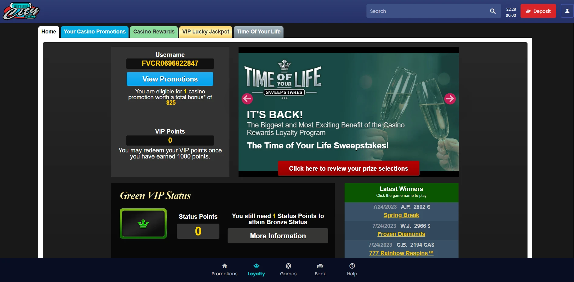 Virtual City Casino Screenshot