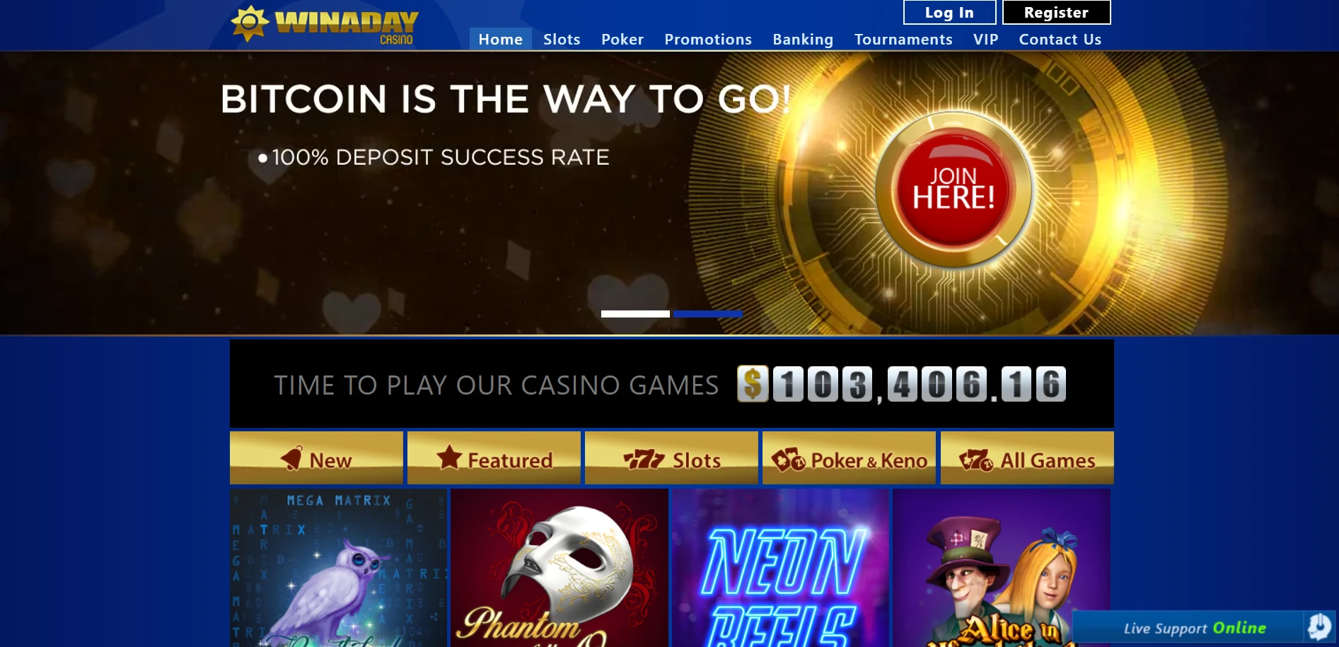 Winaday Casino Screenshot