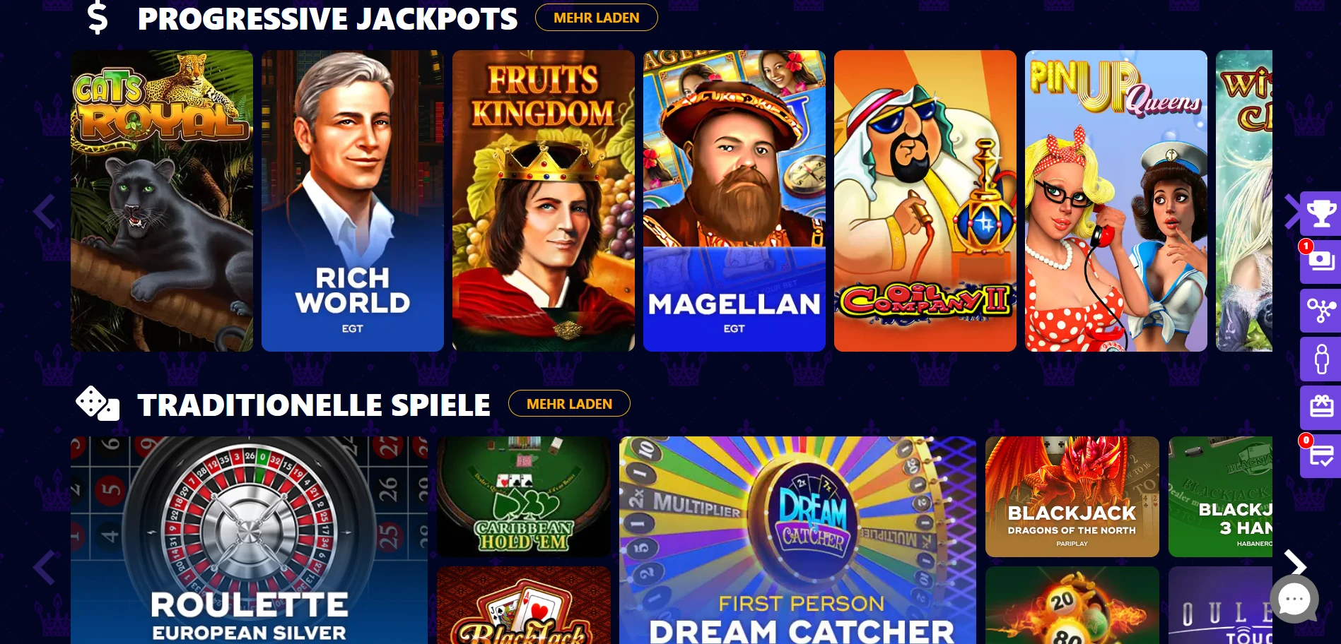 Winzz Casino Screenshot