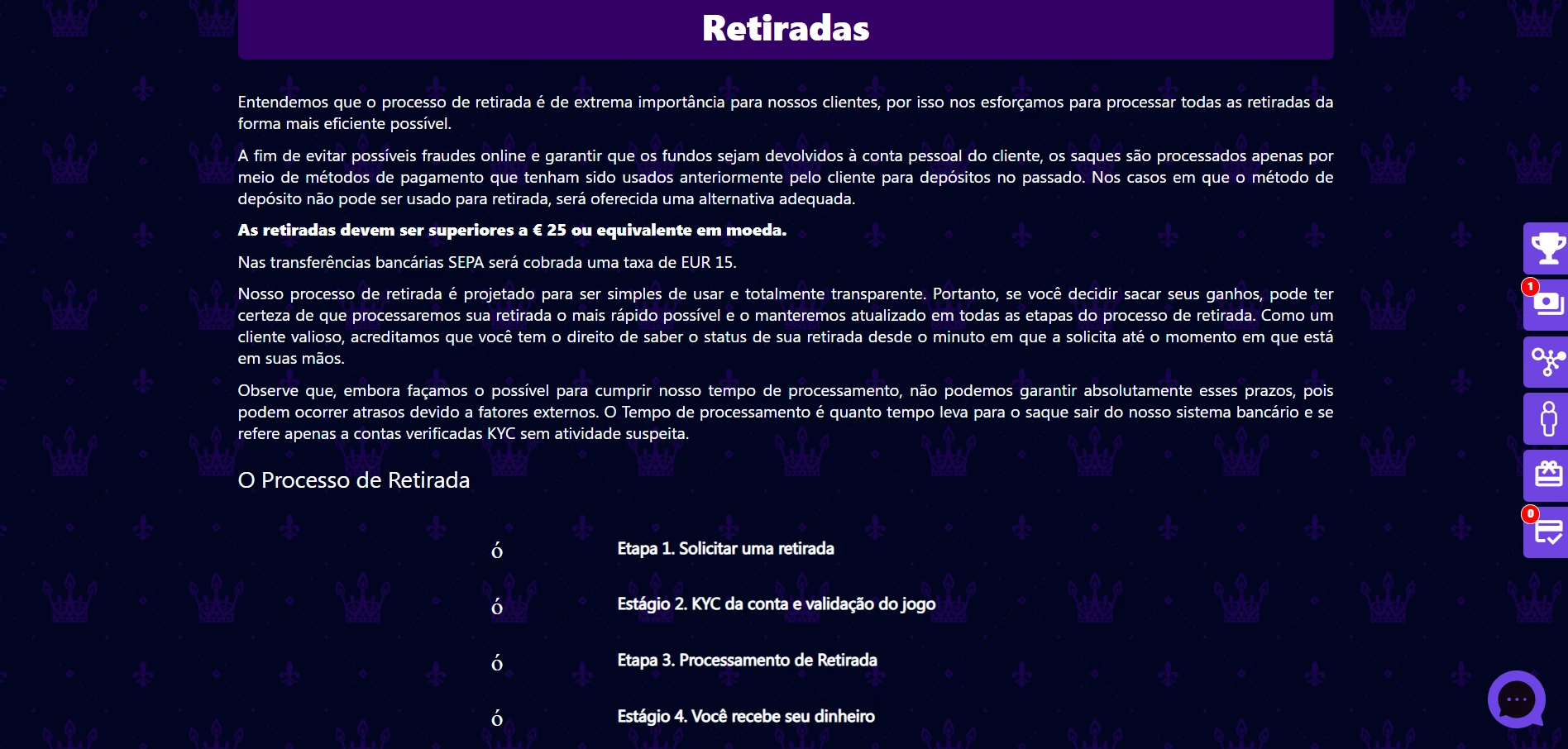 Winzz Casino Screenshot