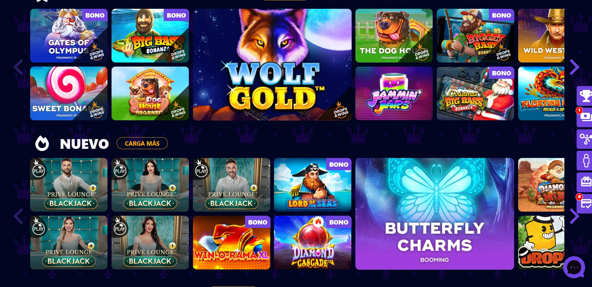 Winzz Casino Screenshot