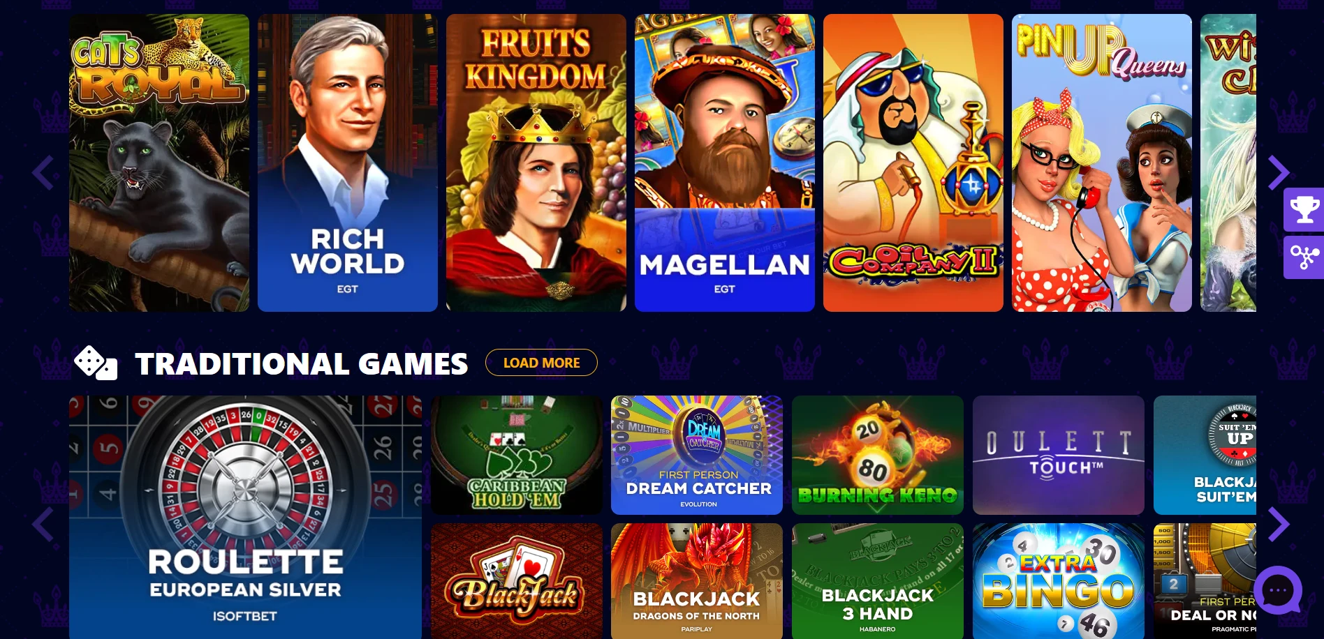 Winzz Casino Screenshot