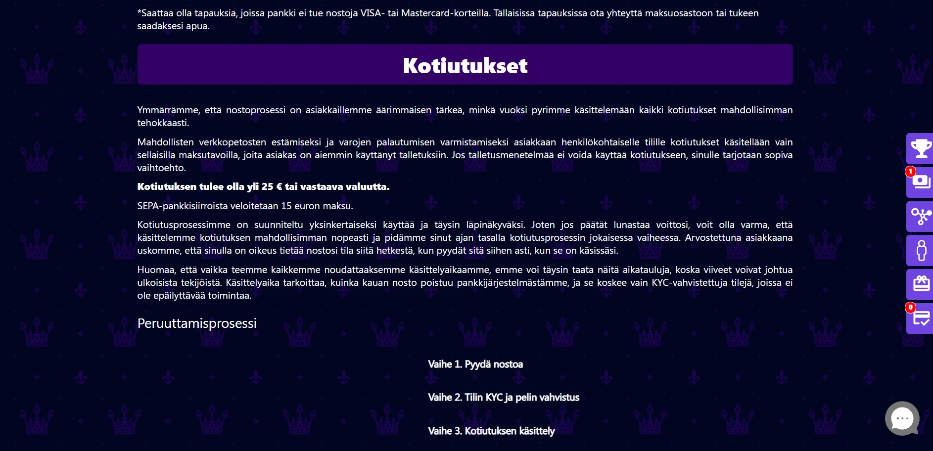 Winzz Casino Screenshot