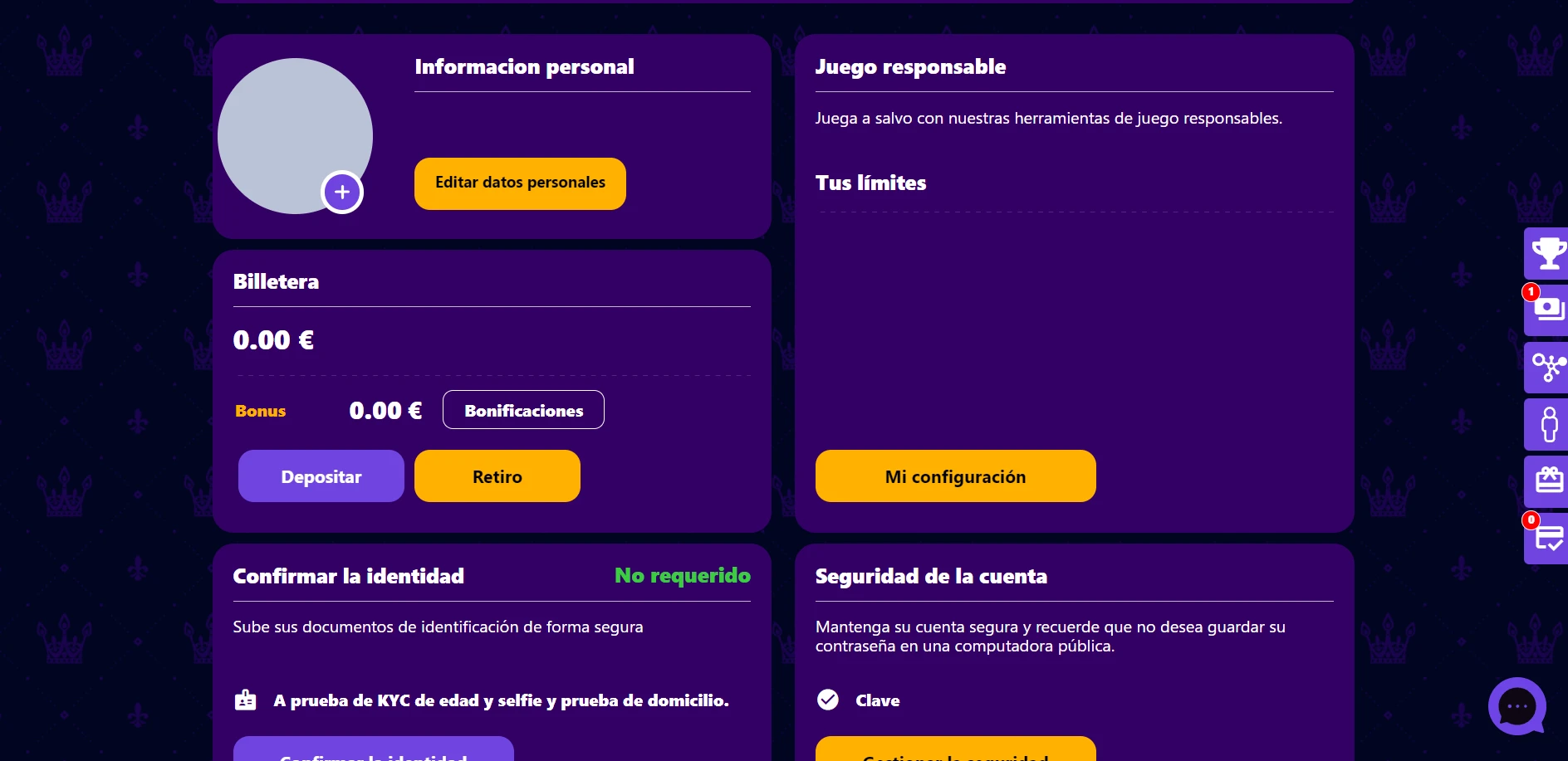 Winzz Casino Screenshot