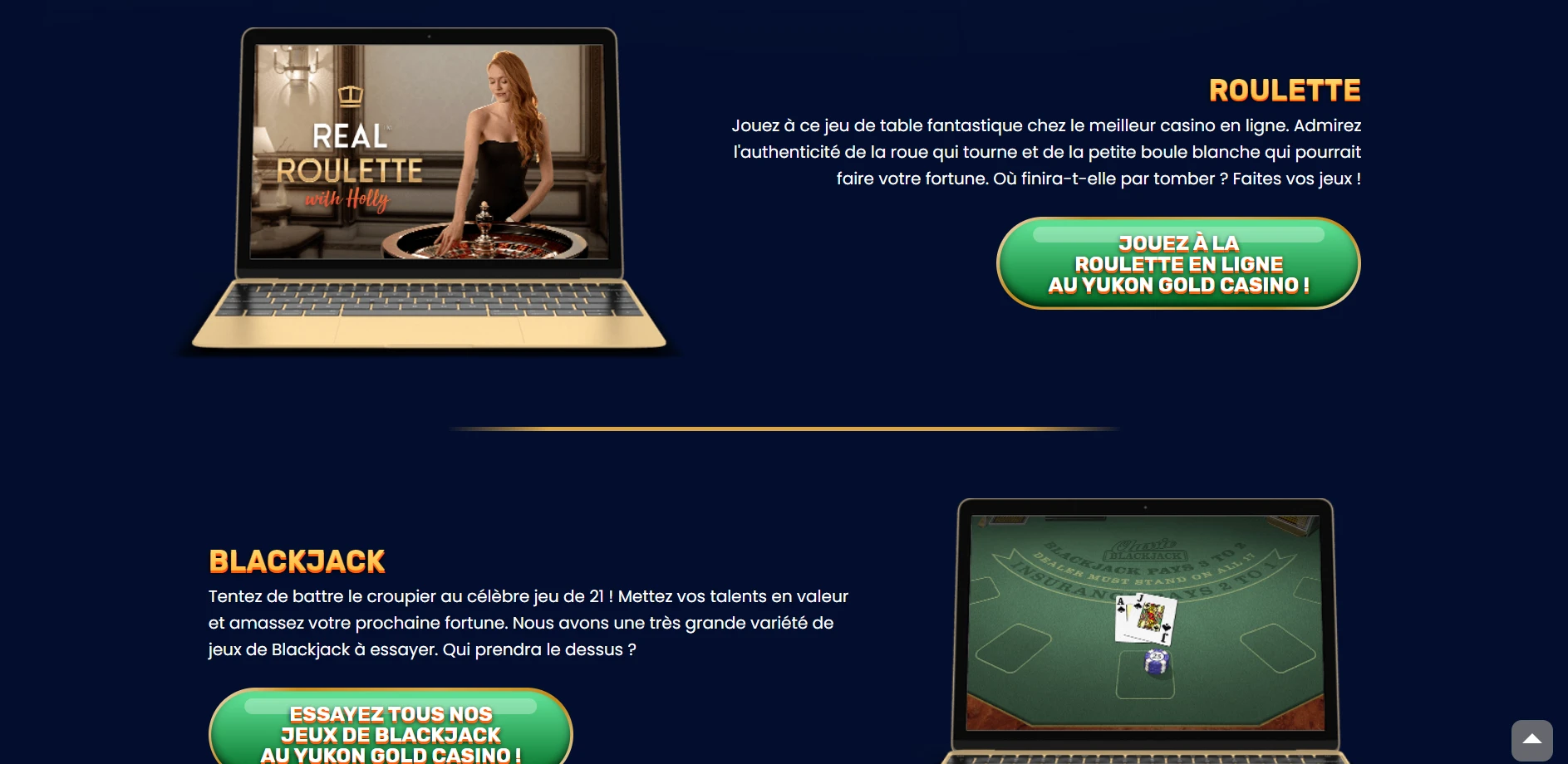 Yukon Gold Casino Screenshot