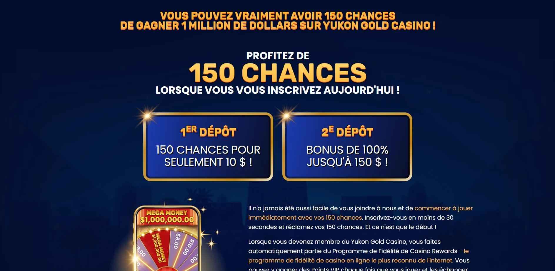 Yukon Gold Casino Screenshot