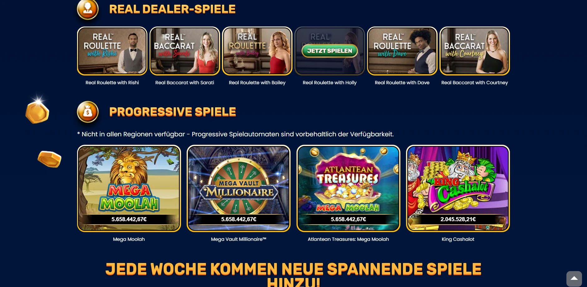 Yukon Gold Casino Screenshot