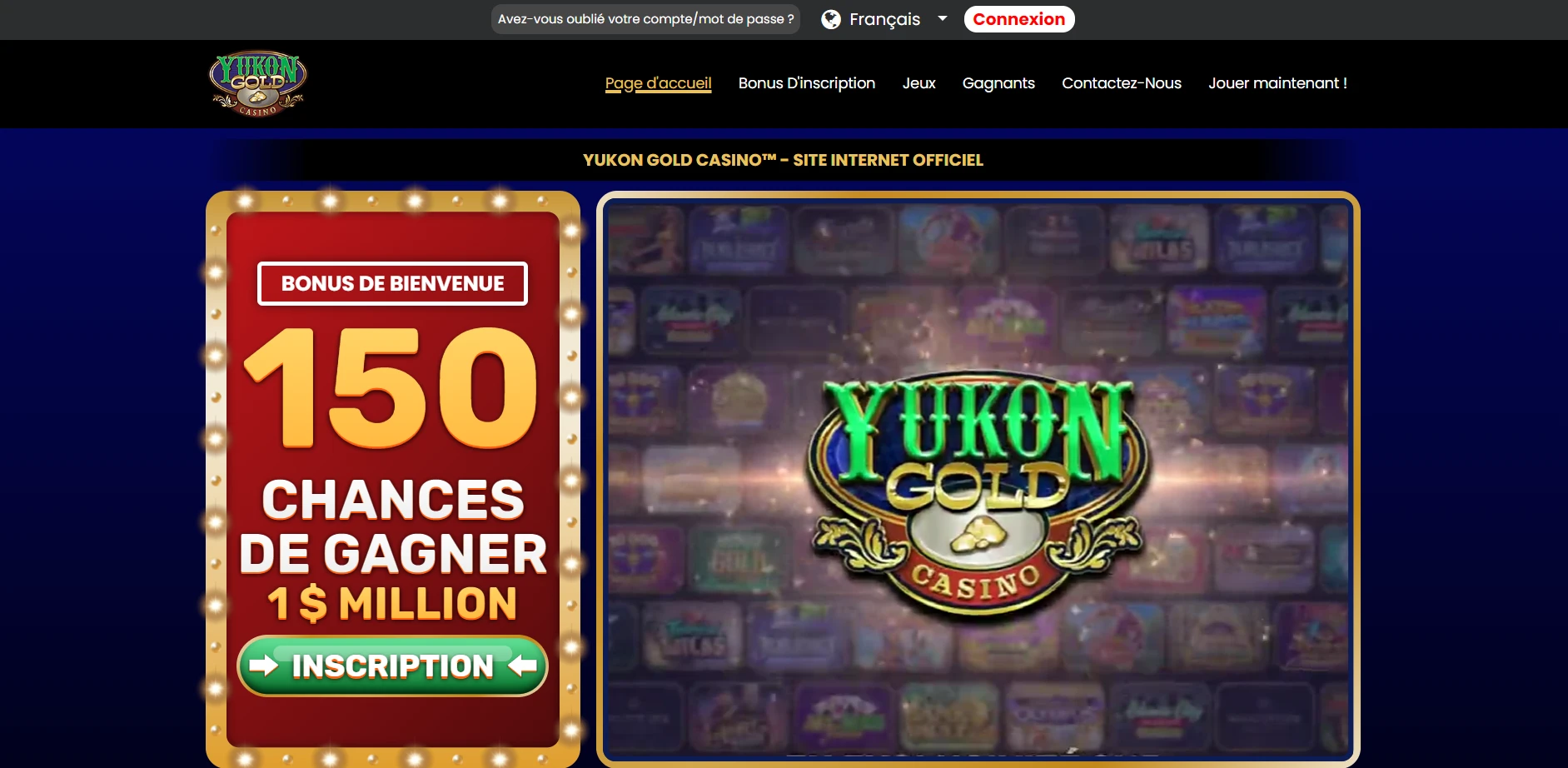 Yukon Gold Casino Screenshot