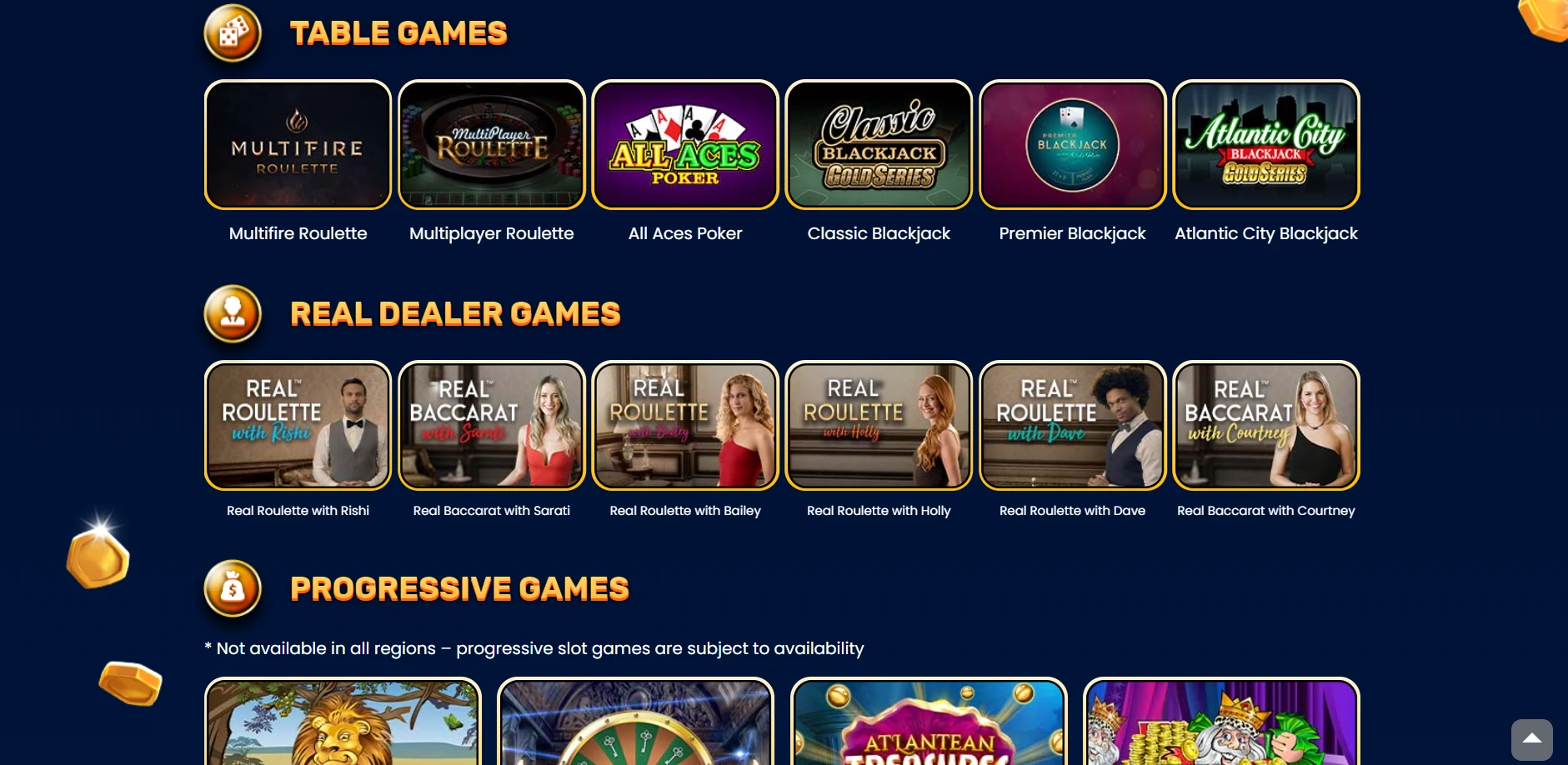 Yukon Gold Casino Screenshot