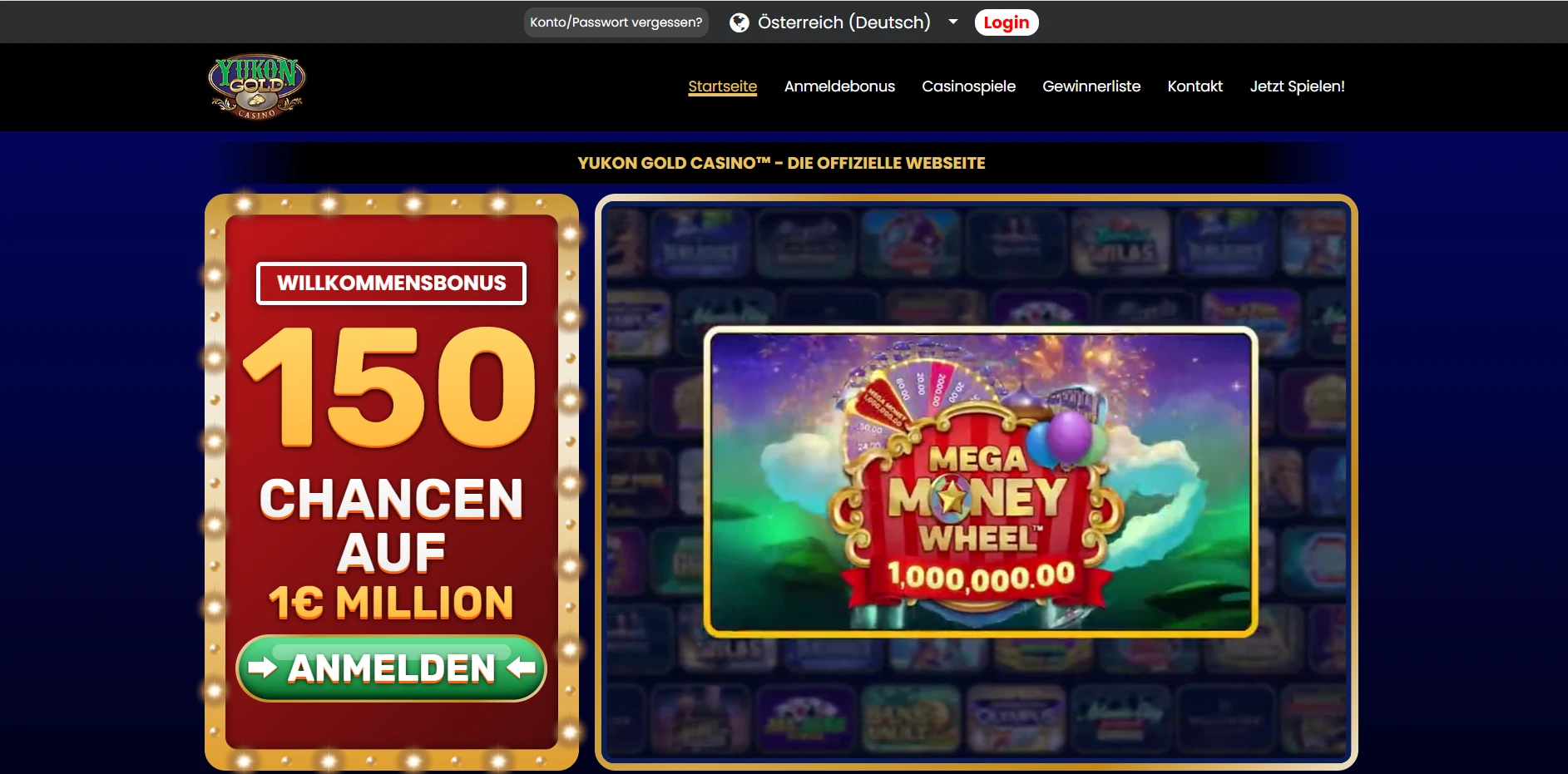 Yukon Gold Casino Screenshot