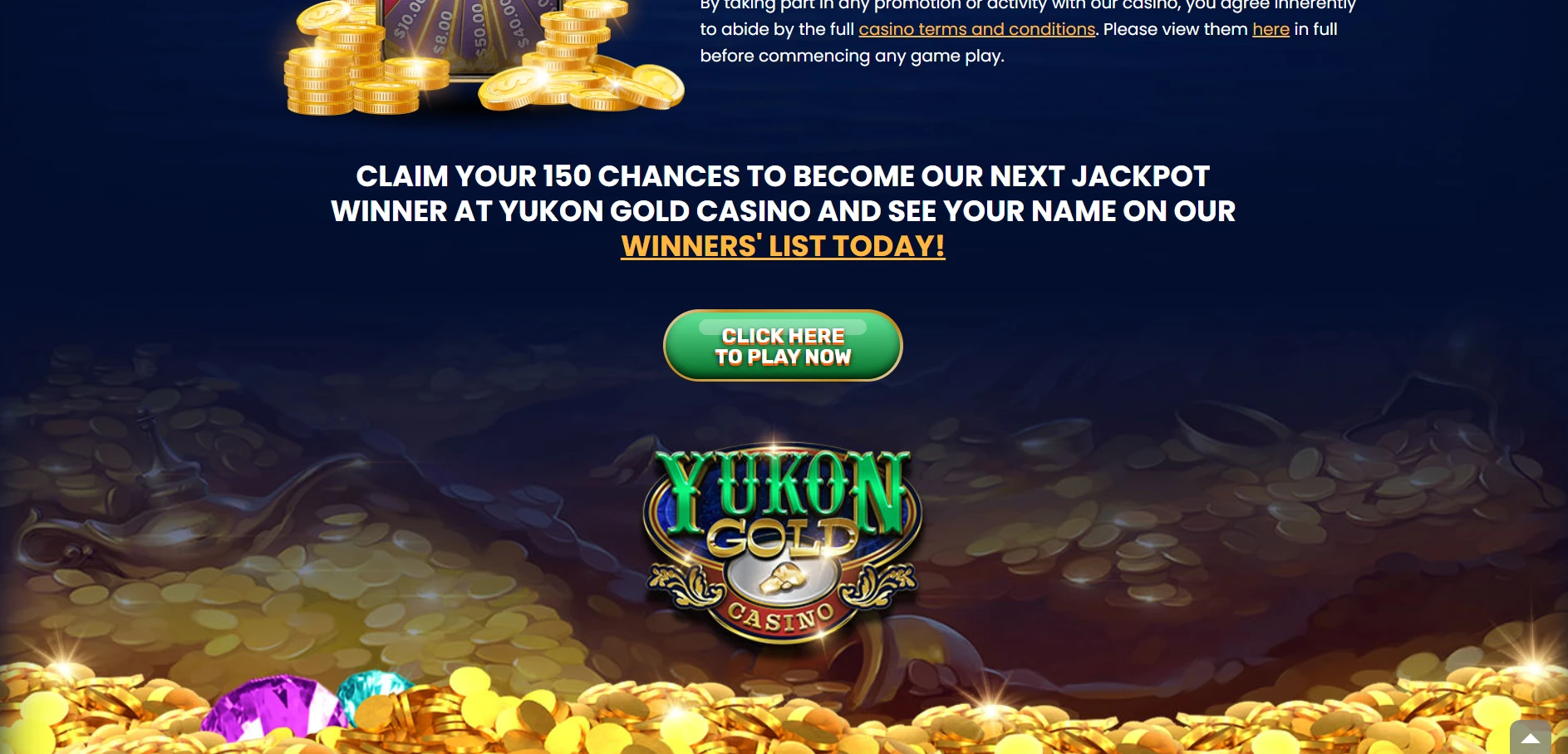 Yukon Gold Casino Screenshot