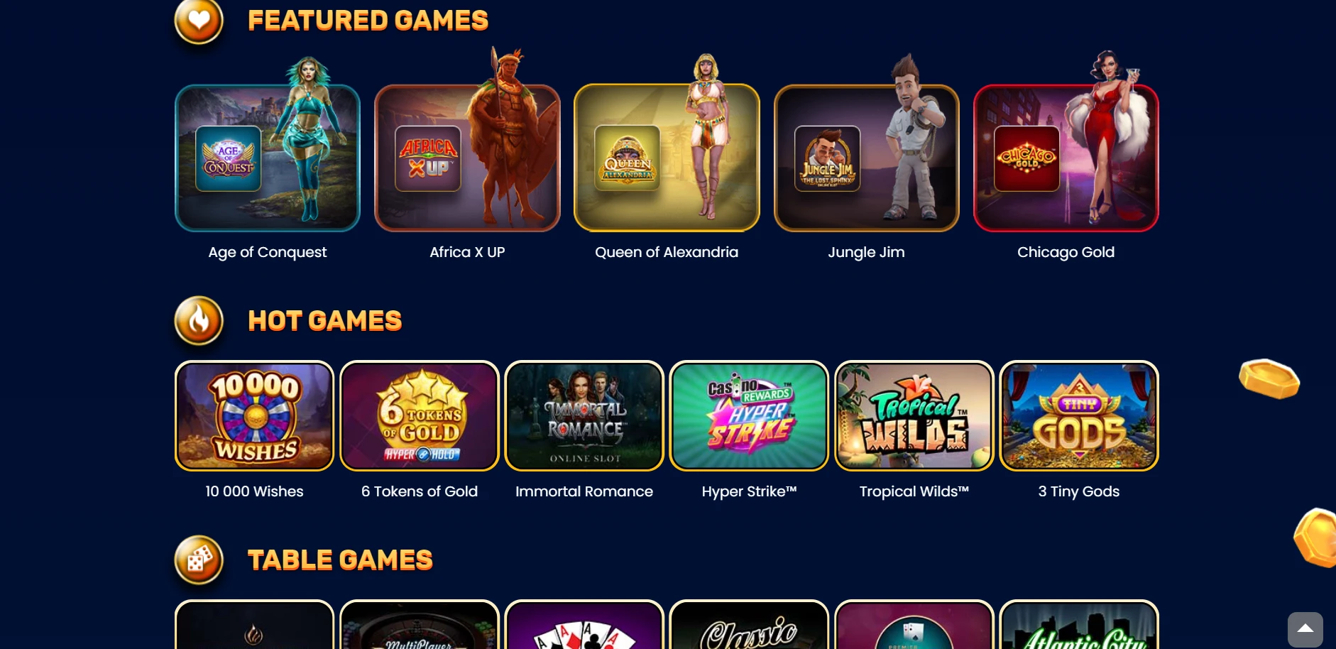 Yukon Gold Casino Screenshot