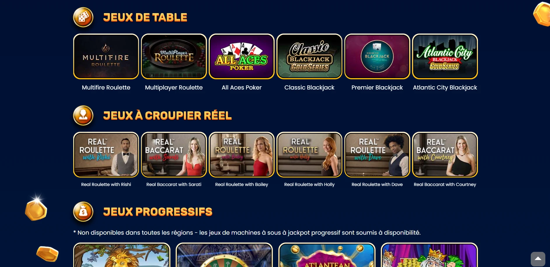 Yukon Gold Casino Screenshot