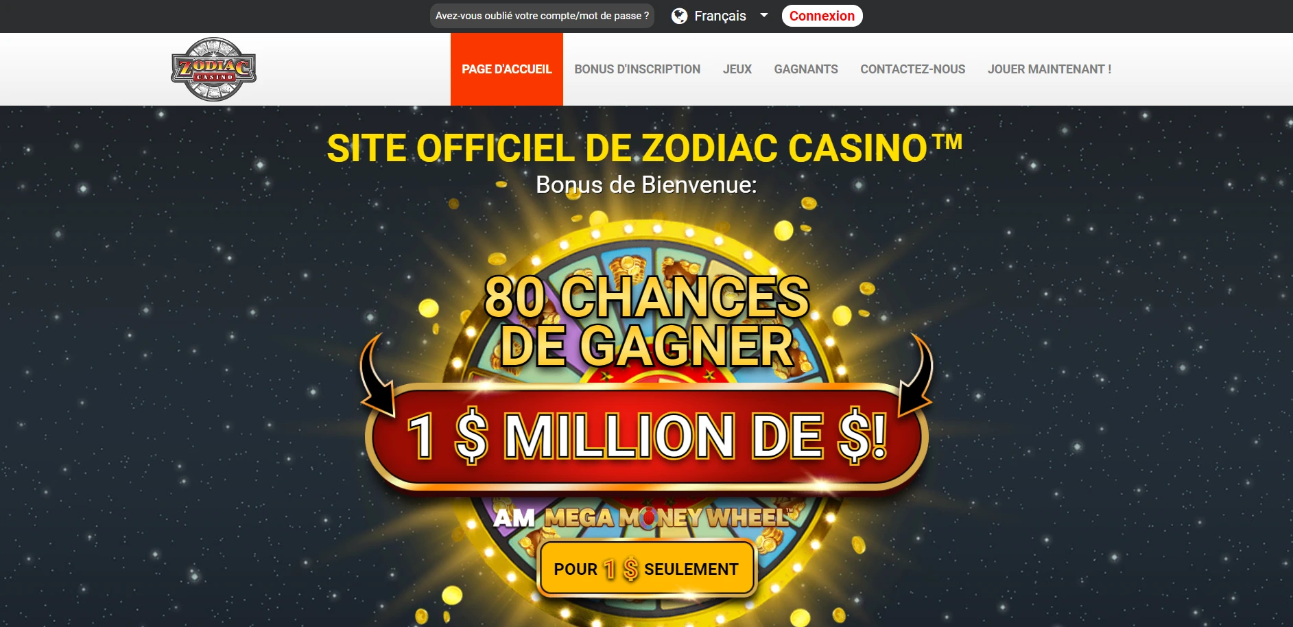 Zodiac Casino Screenshot