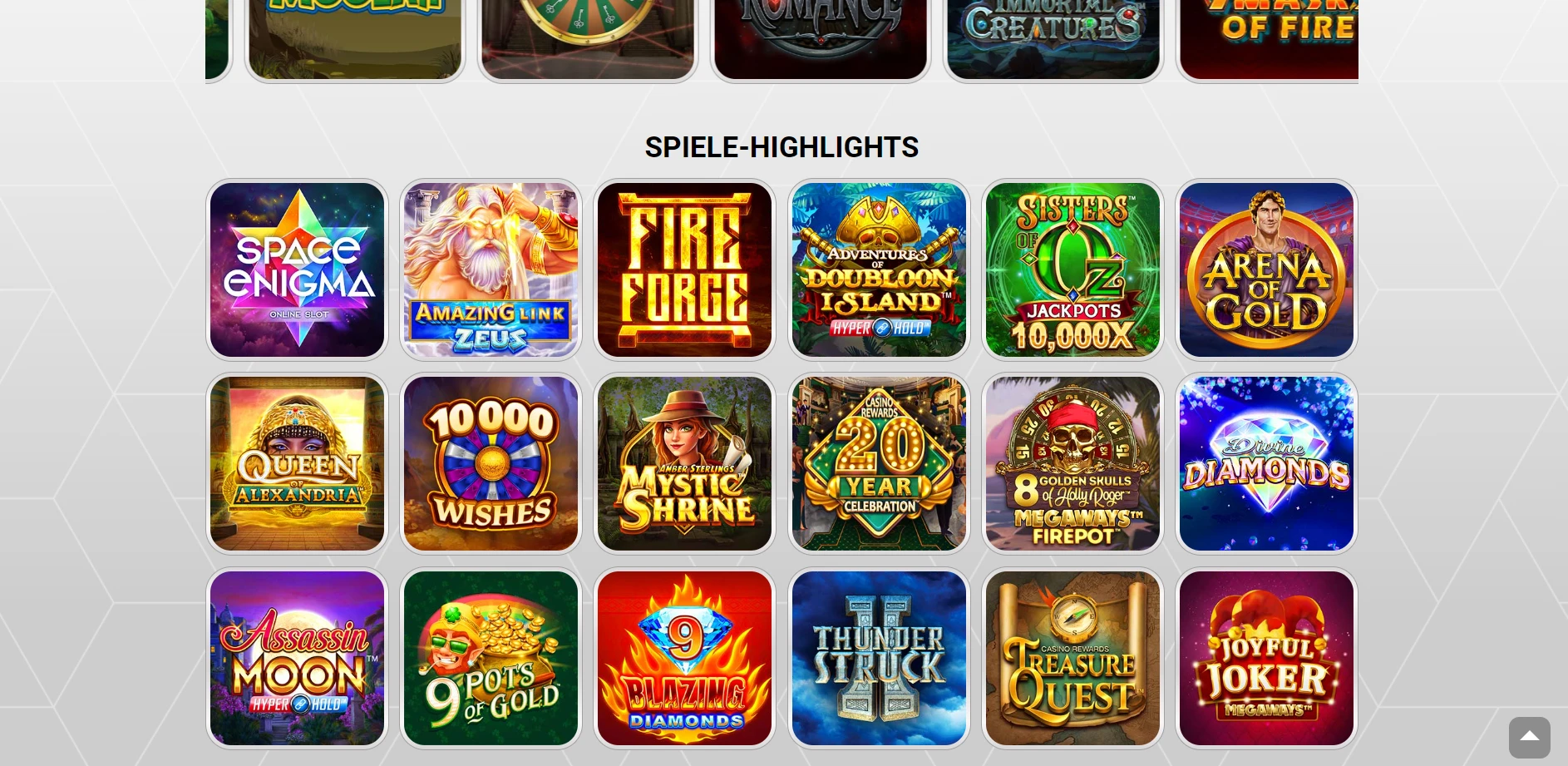 Zodiac Casino Screenshot