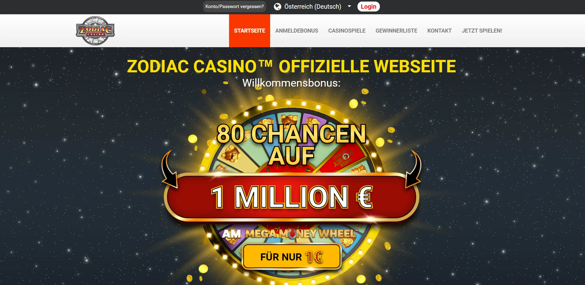 Zodiac Casino Screenshot