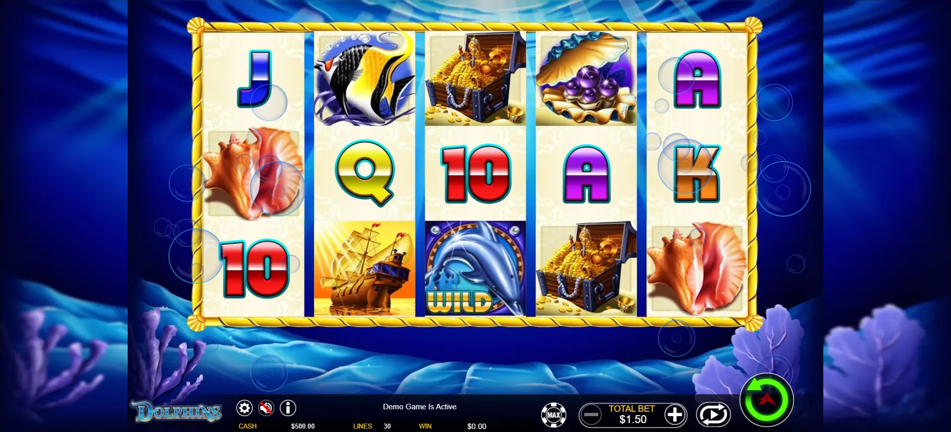 50 Dolphins Ainsworth Screenshots