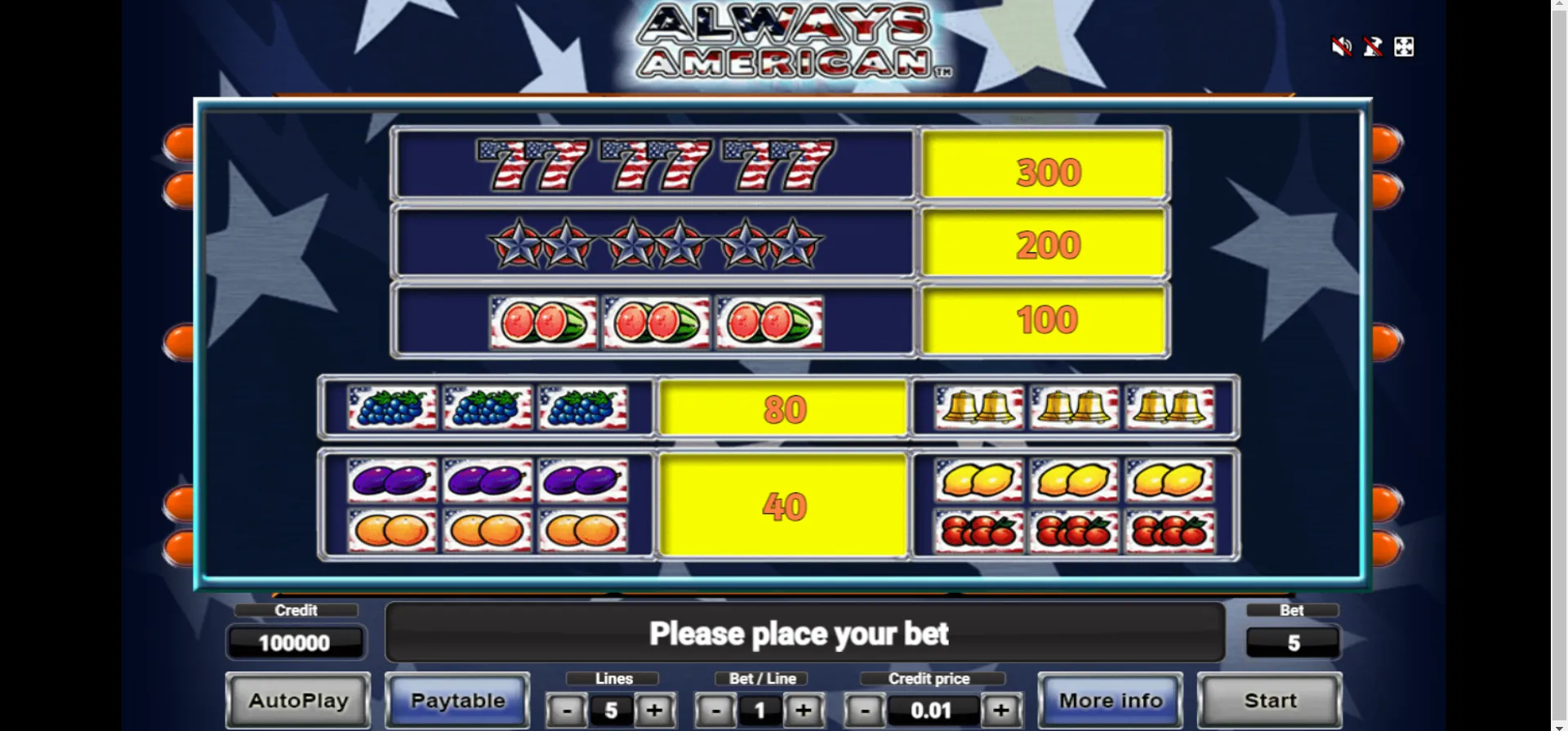 Always American Novomatic Screenshots