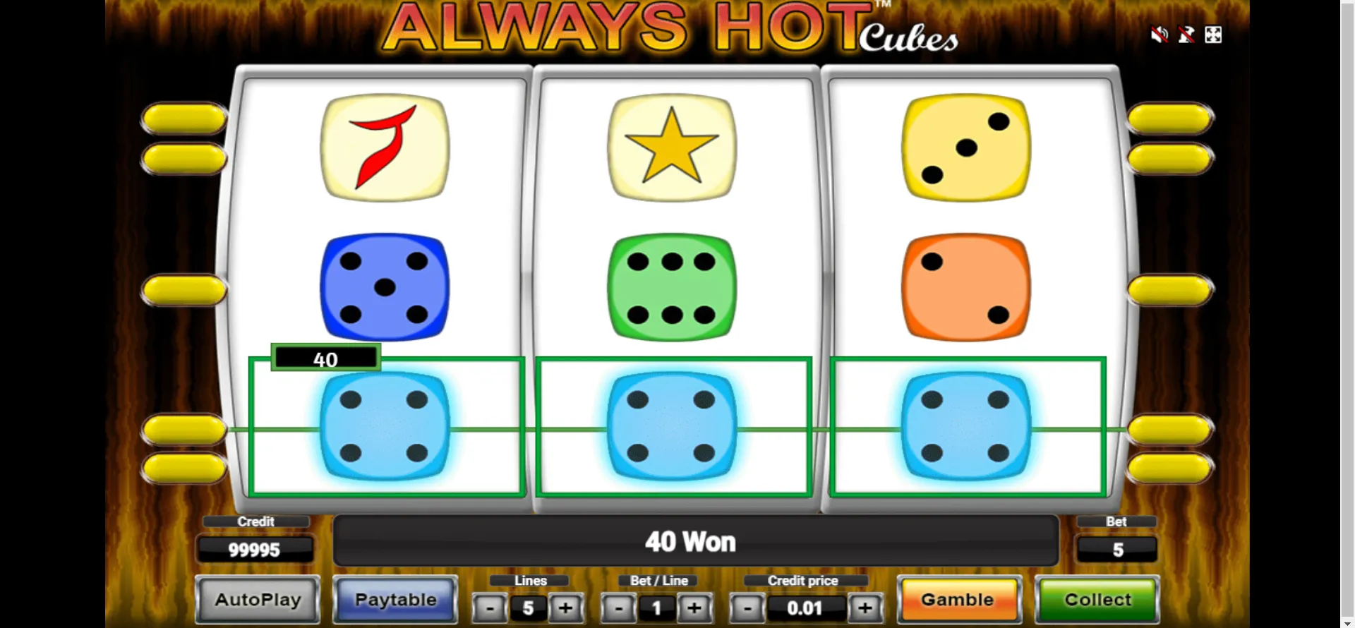 Always Hot Cubes Novomatic Screenshots