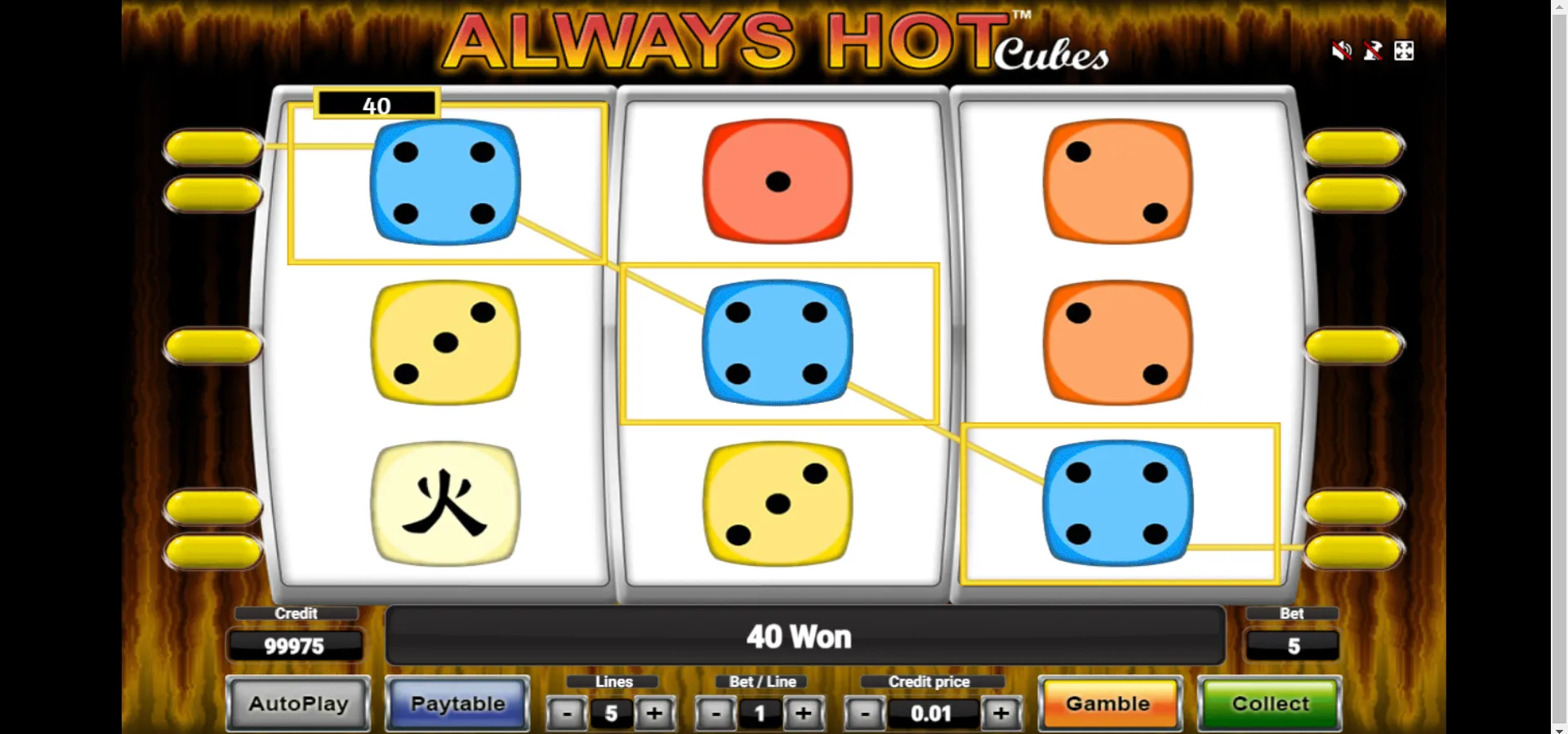 Always Hot Cubes Novomatic Screenshots
