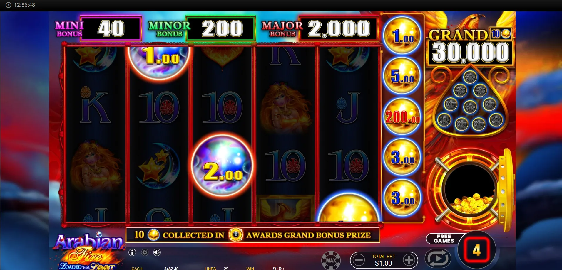 Arabian Fire Ainsworth Screenshots