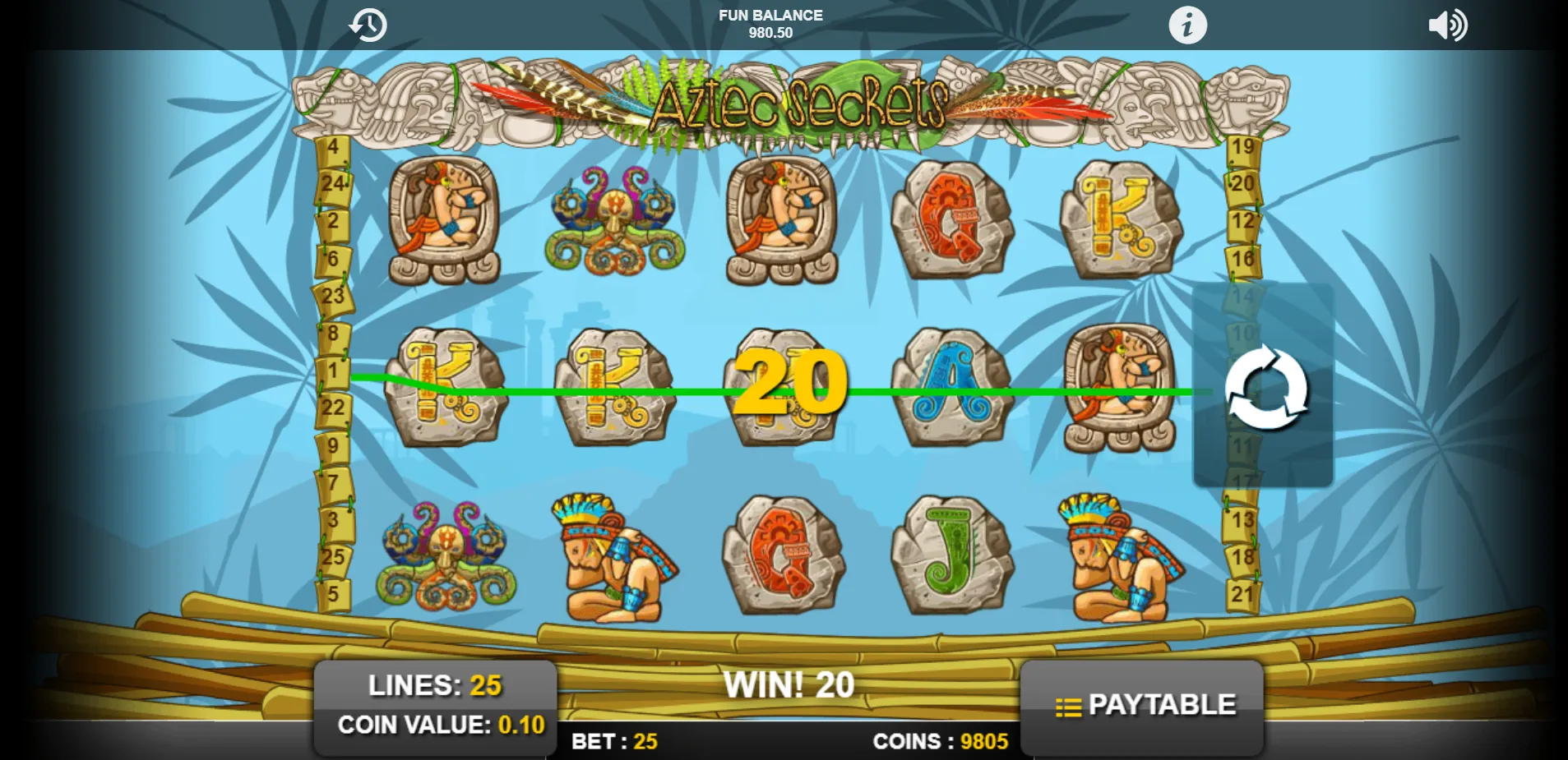 Aztec Secrets 1X2Gaming Screenshots