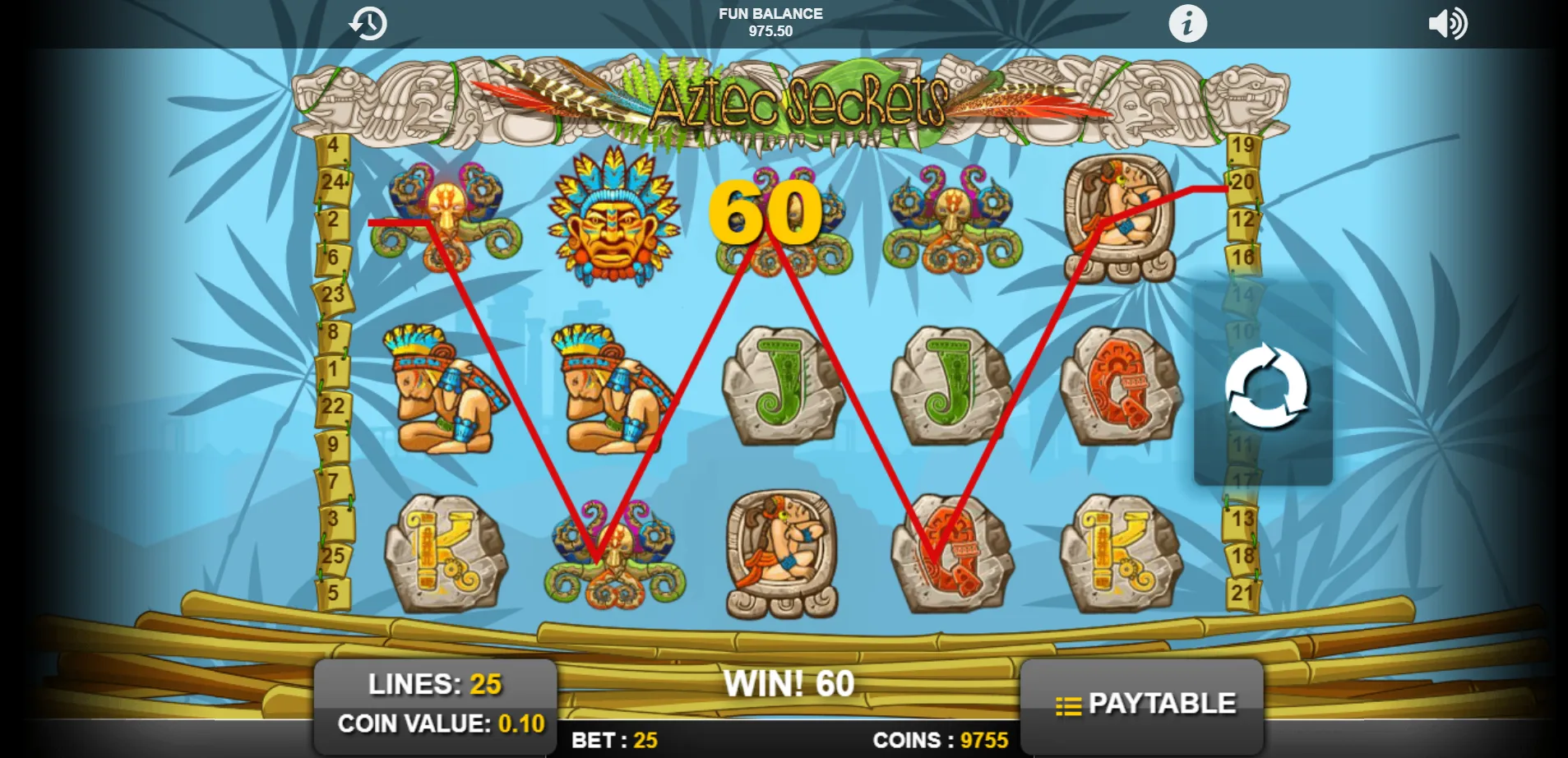 Aztec Secrets 1X2Gaming Screenshots
