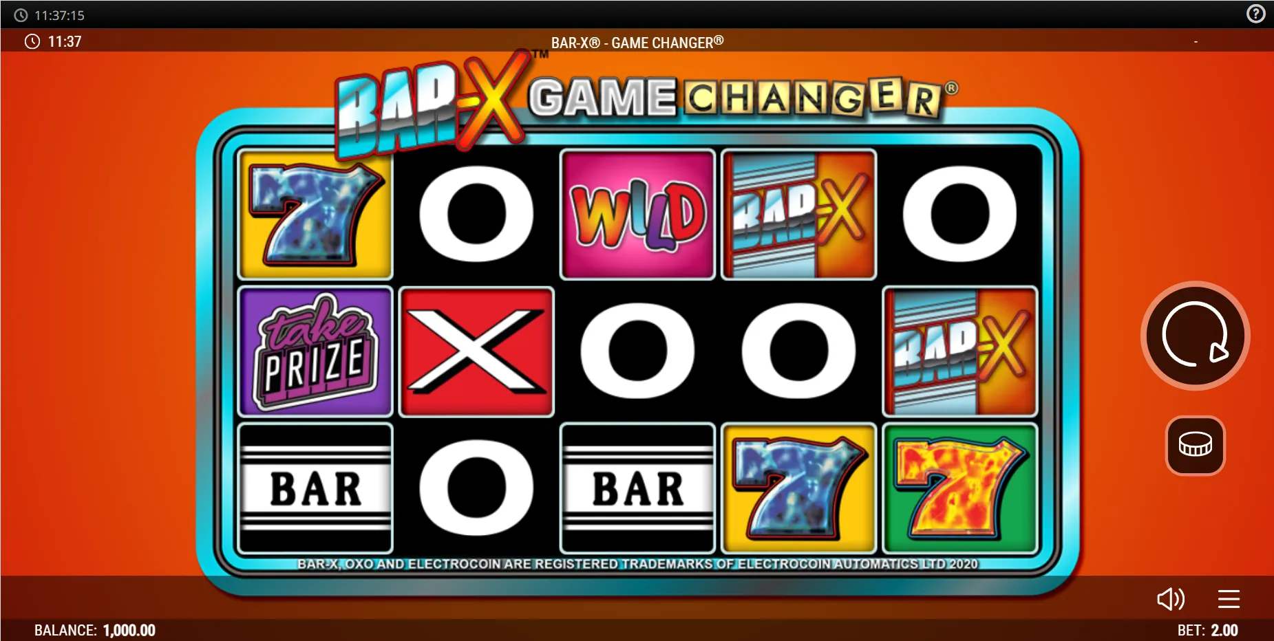 Bar X Game Changer Realistic Games Logo