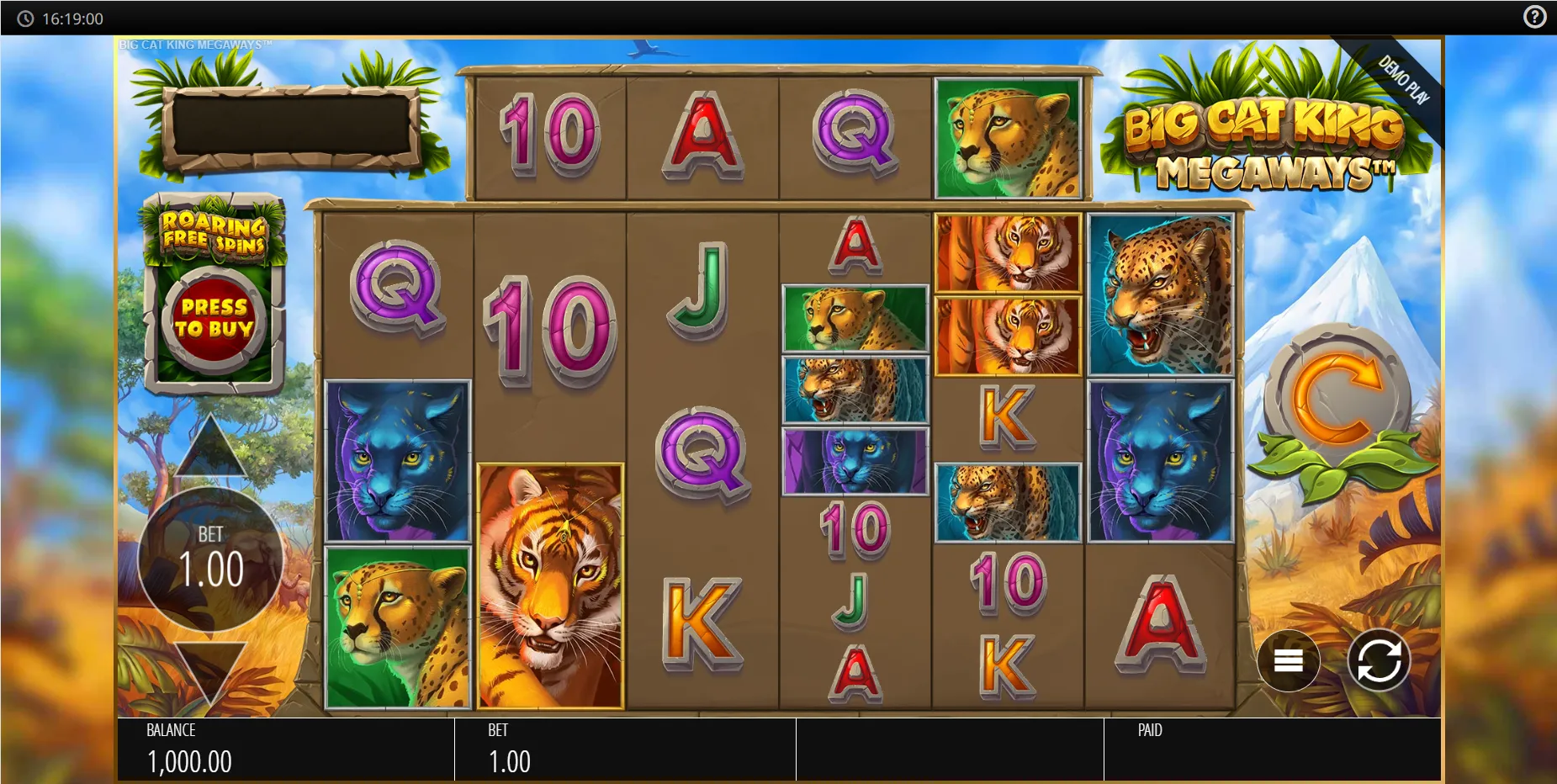 Big Cat King Megaways Blueprint Gaming Logo