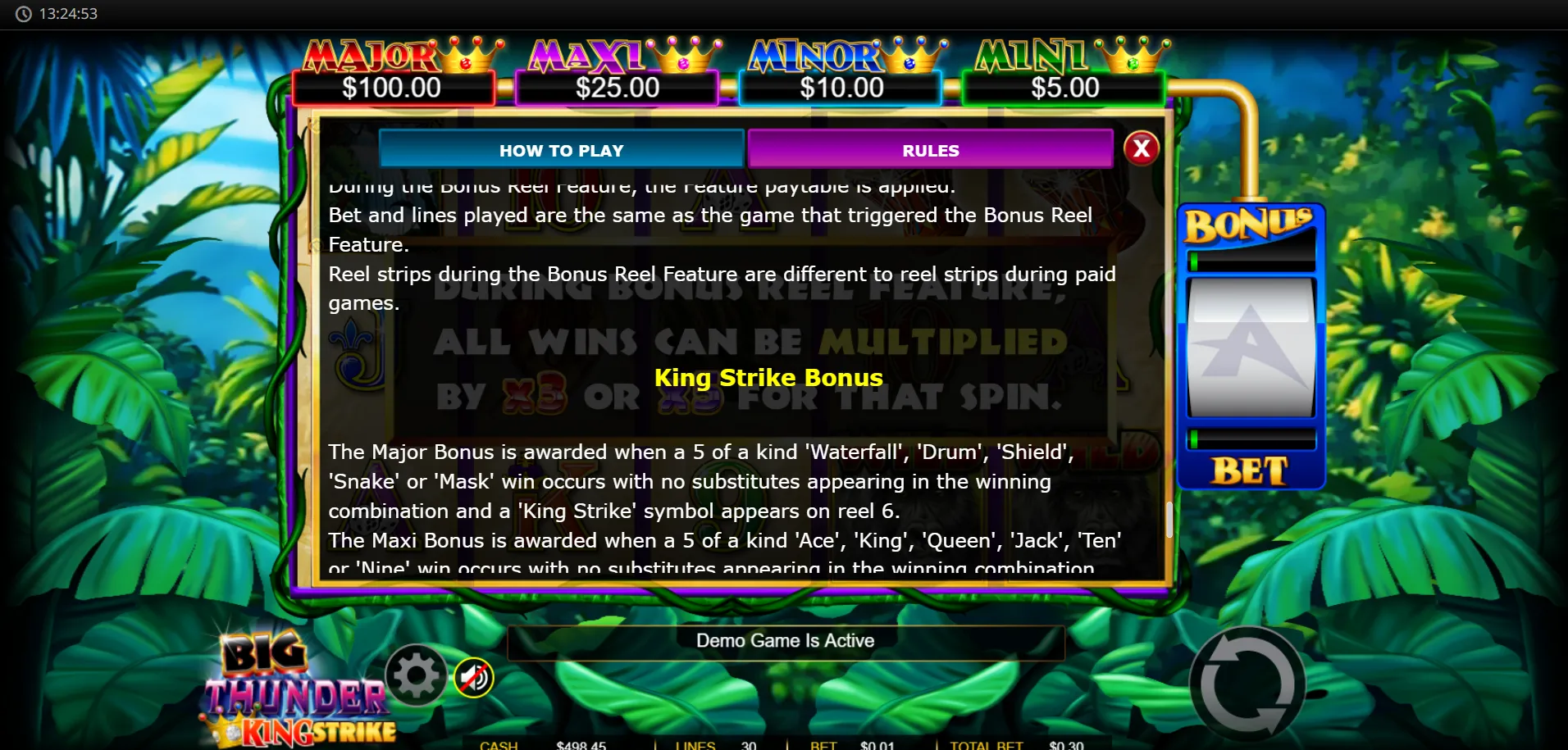 Big Thunder King Strike Ainsworth Screenshots
