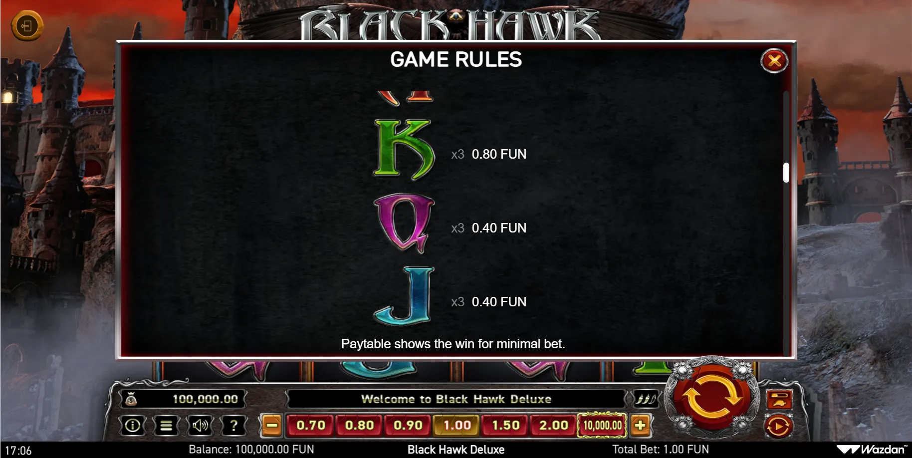 Black Hawk Deluxe Wazdan Screenshots
