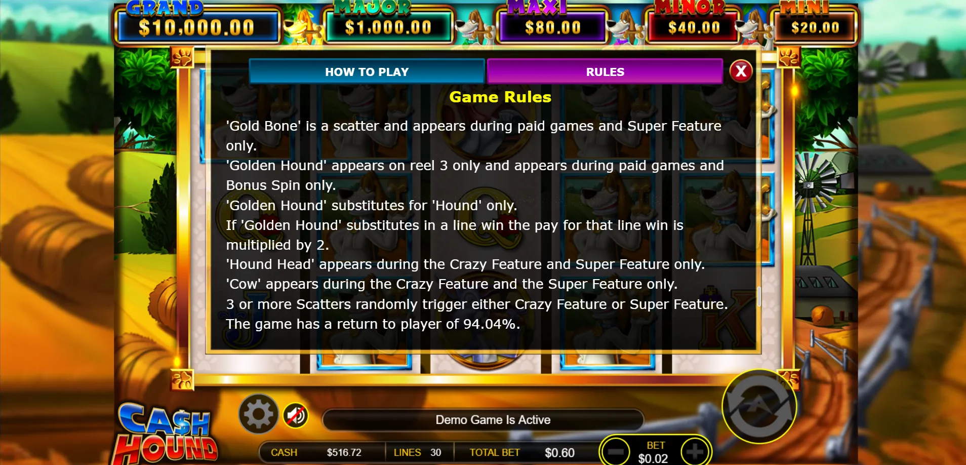 Cash Hound Ainsworth Screenshots