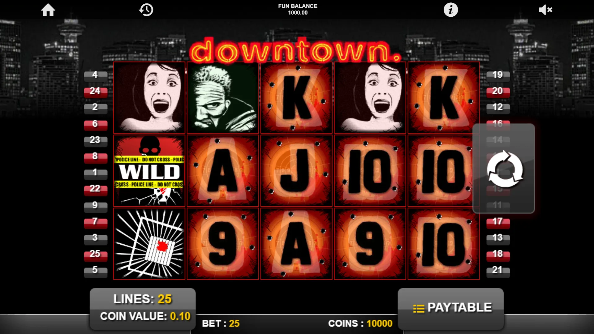 Downtown 1X2Gaming Logo