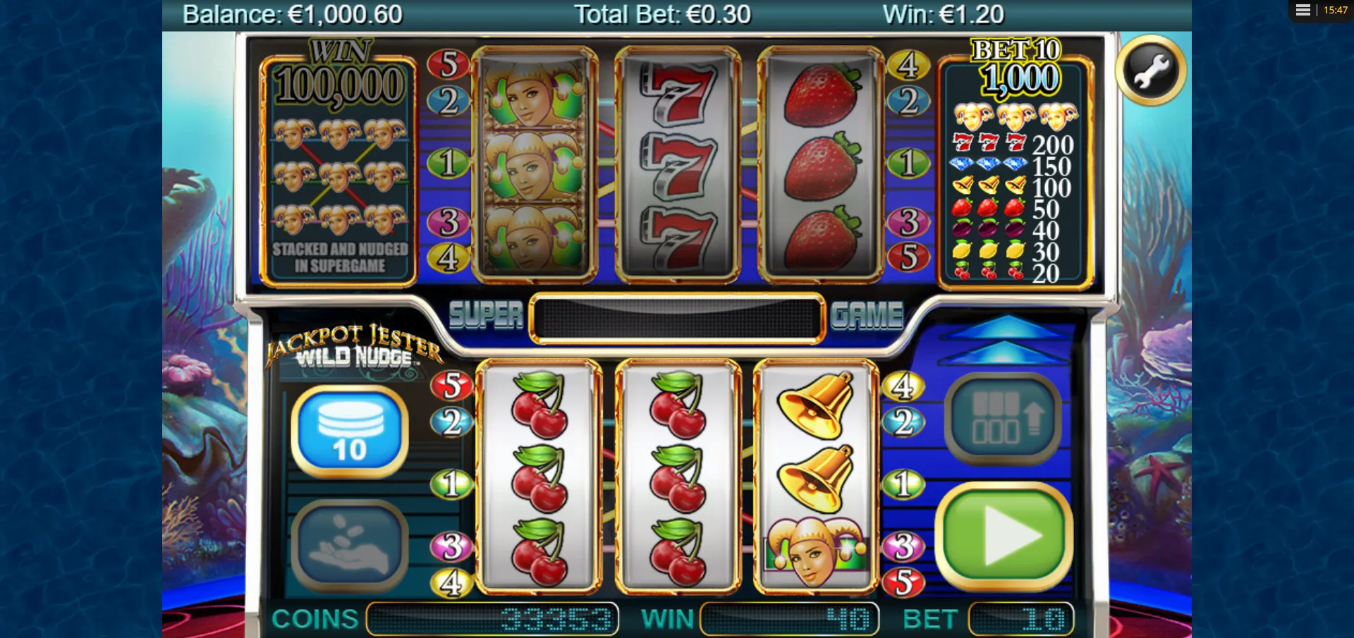 Jackpot Jester Wild Nudge Nextgen Gaming Screenshots