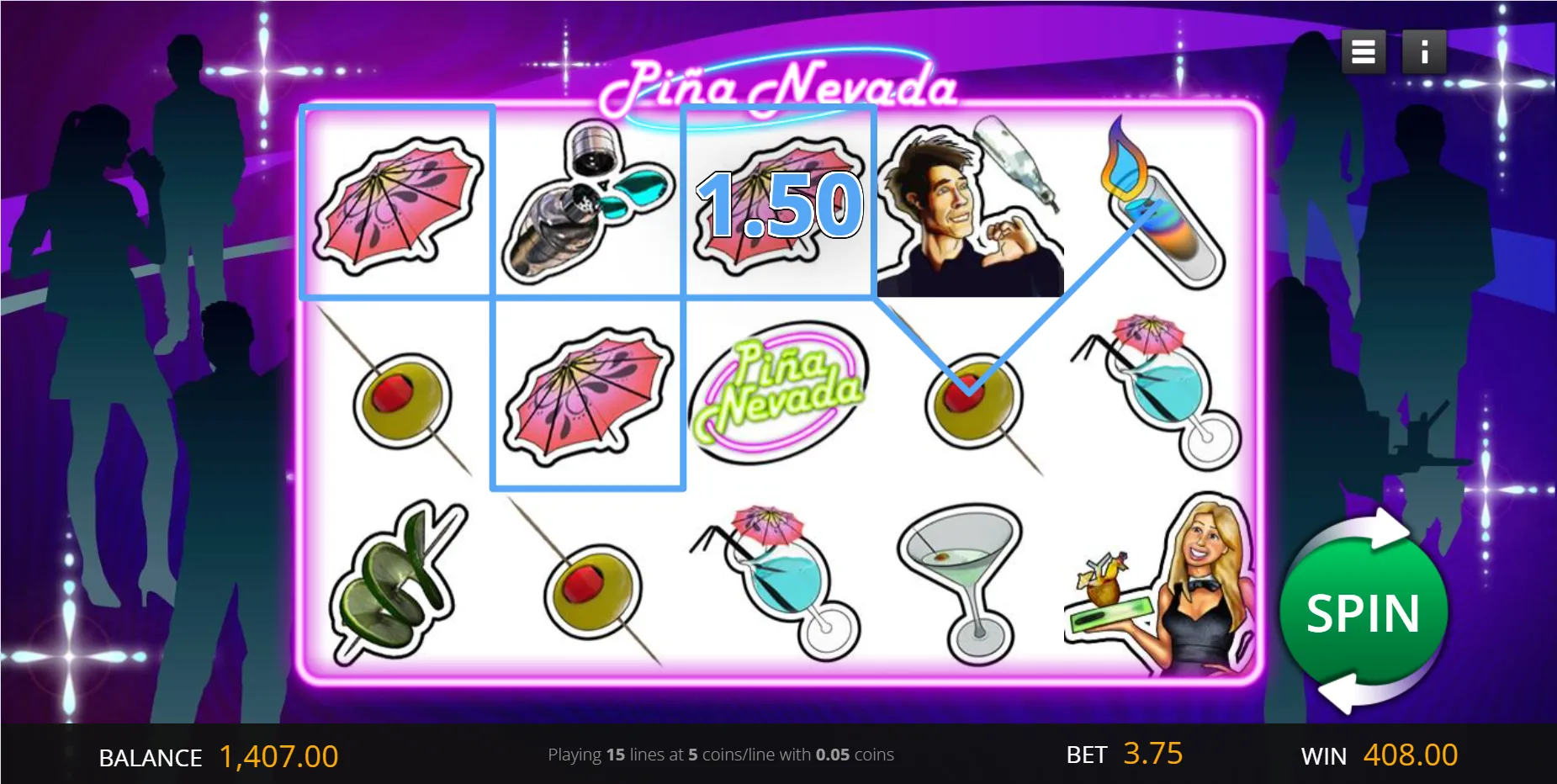 Pina Nevada 3 Line Saucify Ex Betonsoft Screenshots
