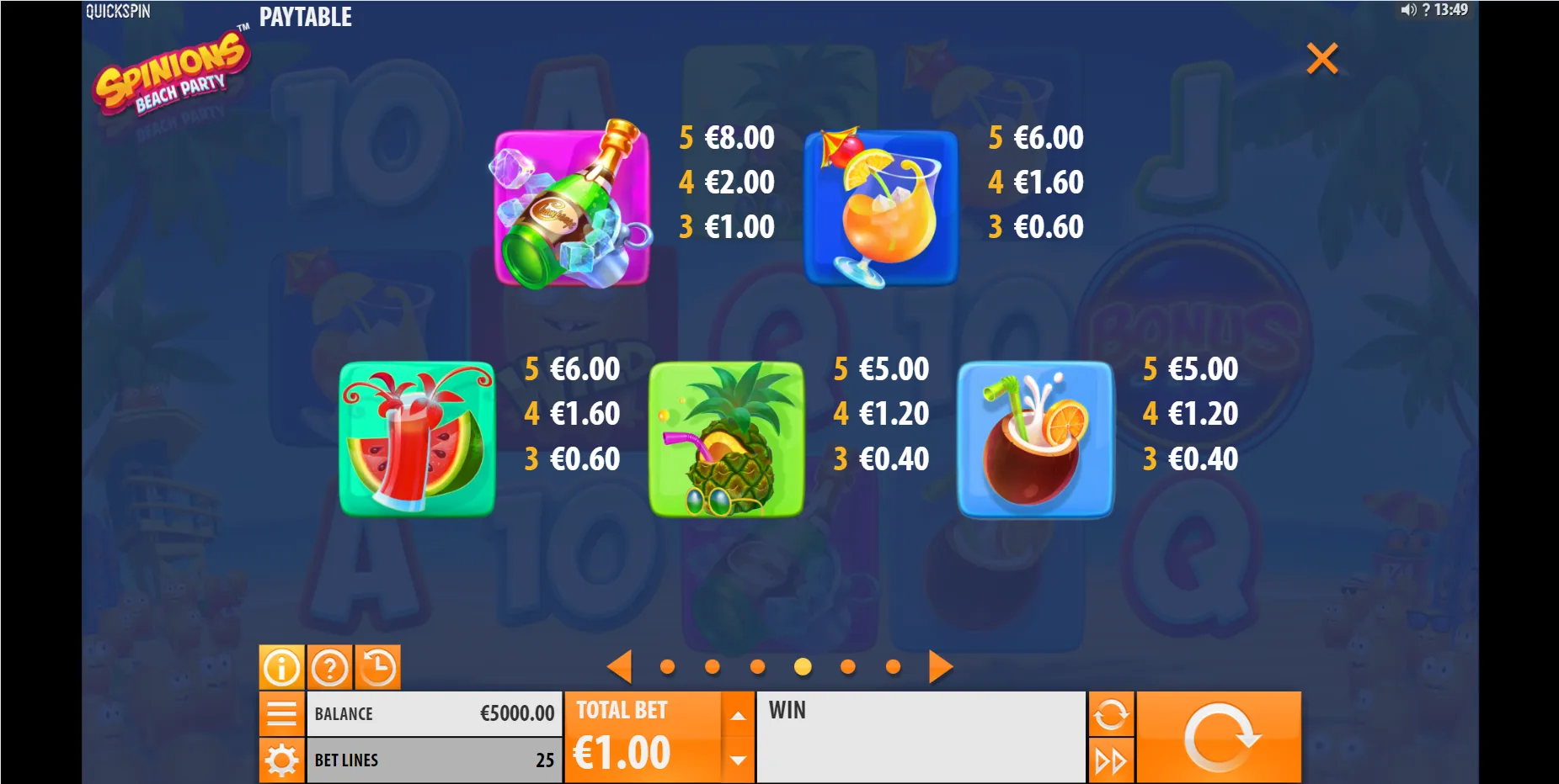 Spinions Beach Party - Quickspin