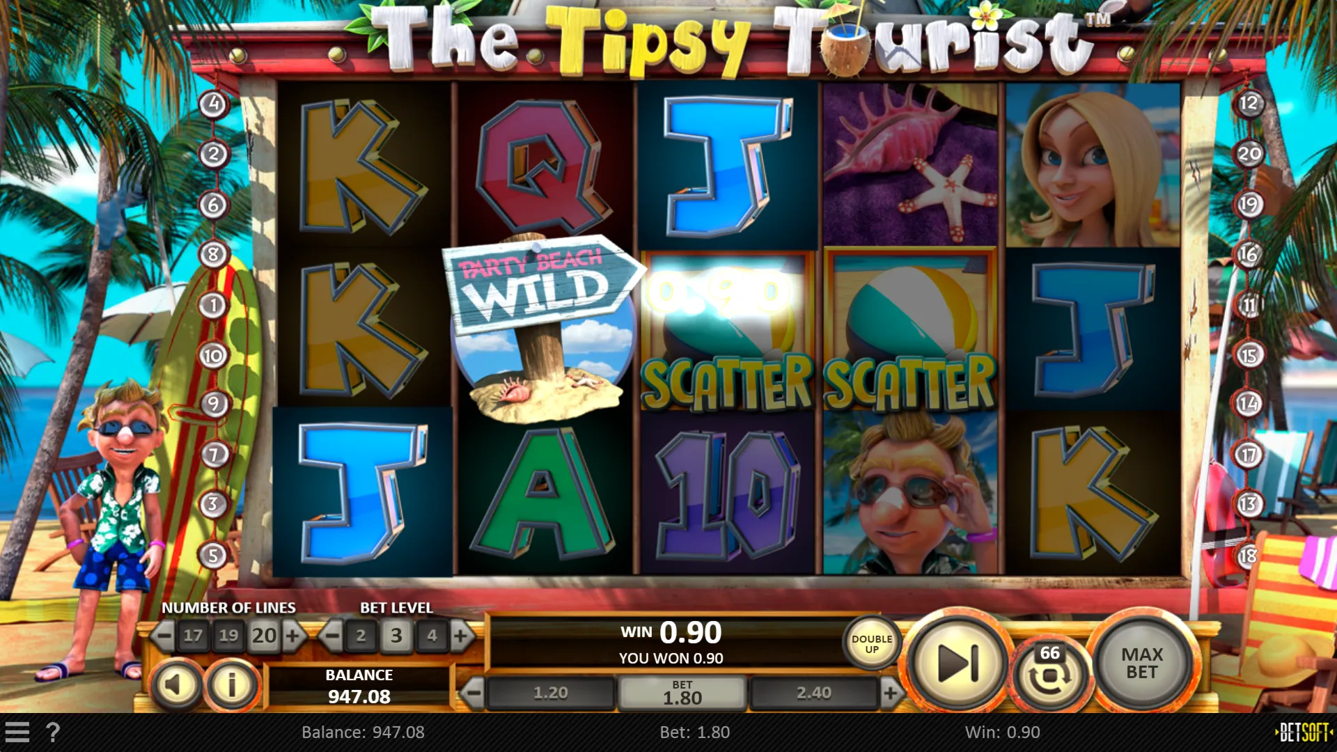 The Tipsy Tourist Betsoft Screenshots
